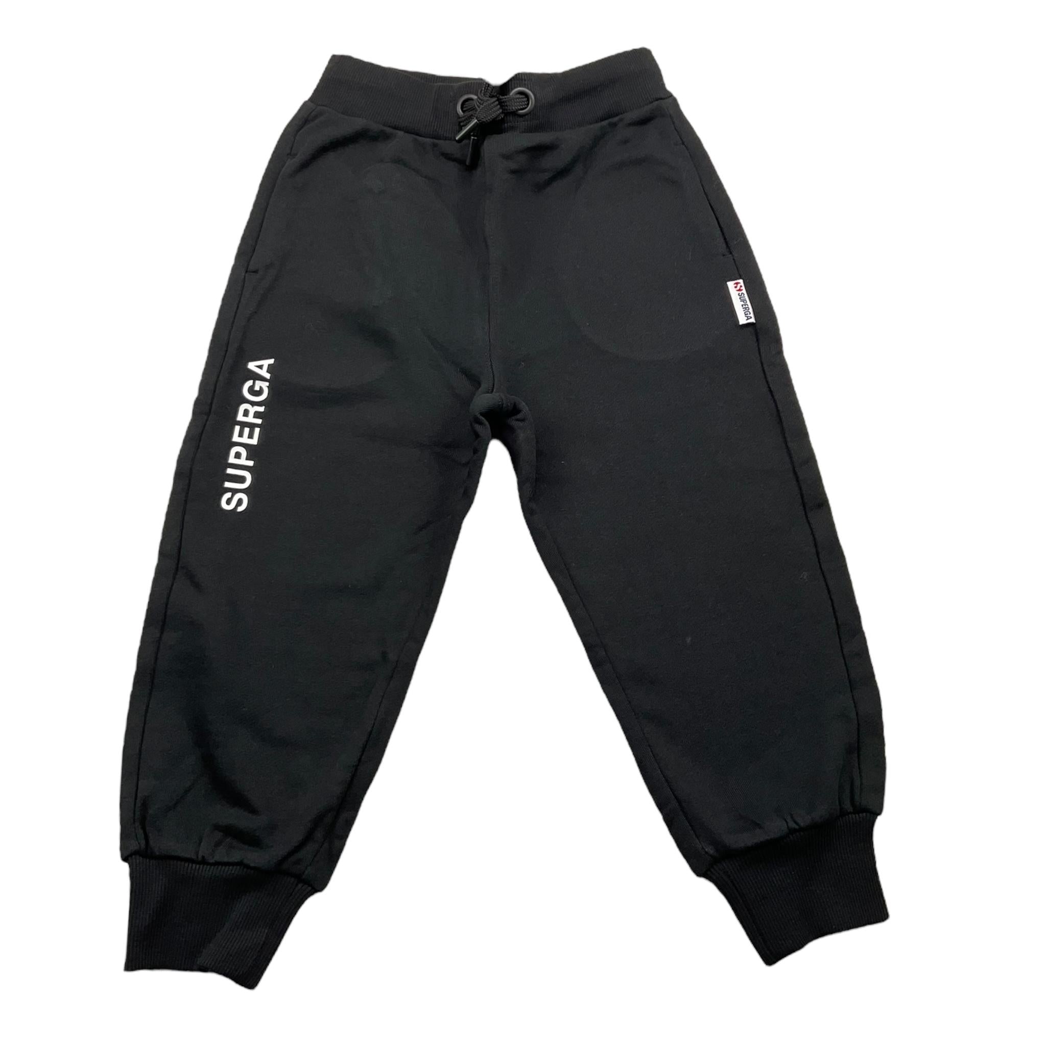 SUPERGA pantalone tuta tinta unita con logo Nero per Bambino SA150 NERO SUPERGA