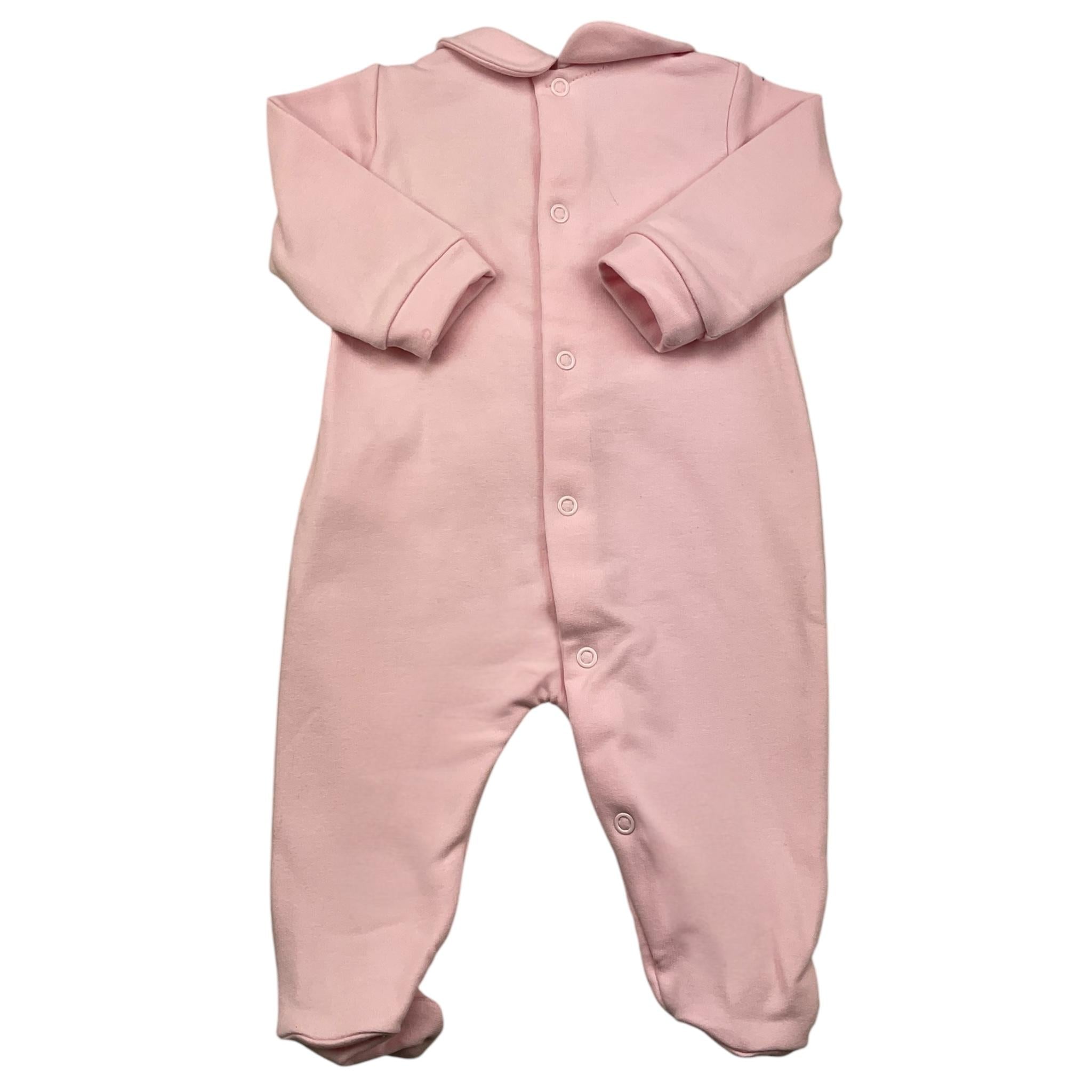LE BEBE' tutina manica lunga tinta unita cn stampa orso Rosa per Neonata LBG5365 ROSA LE BEBE'