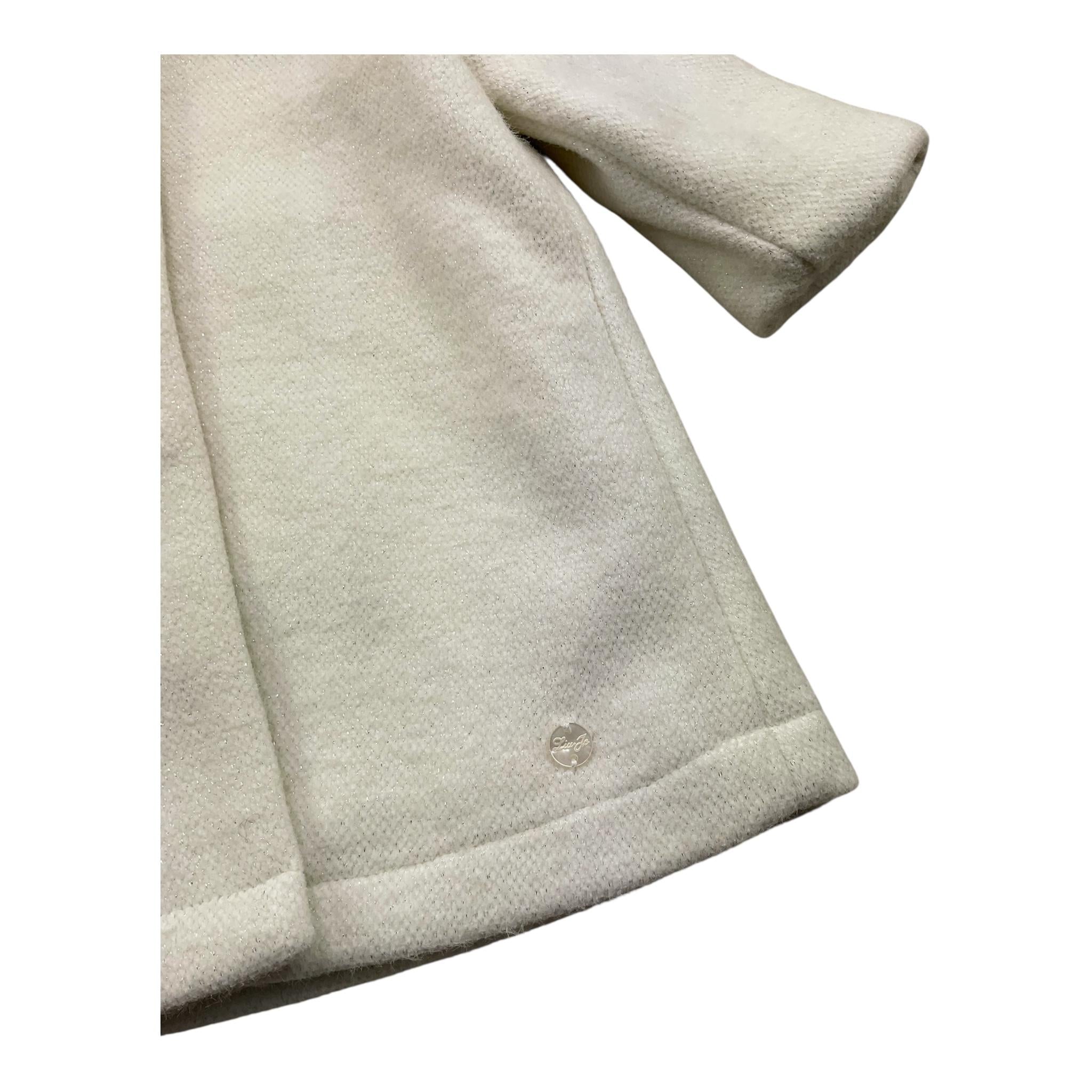 LIU JO cappotto tinta unita con ricami Panna per Bambina HF4016JX PANNA LIU JO