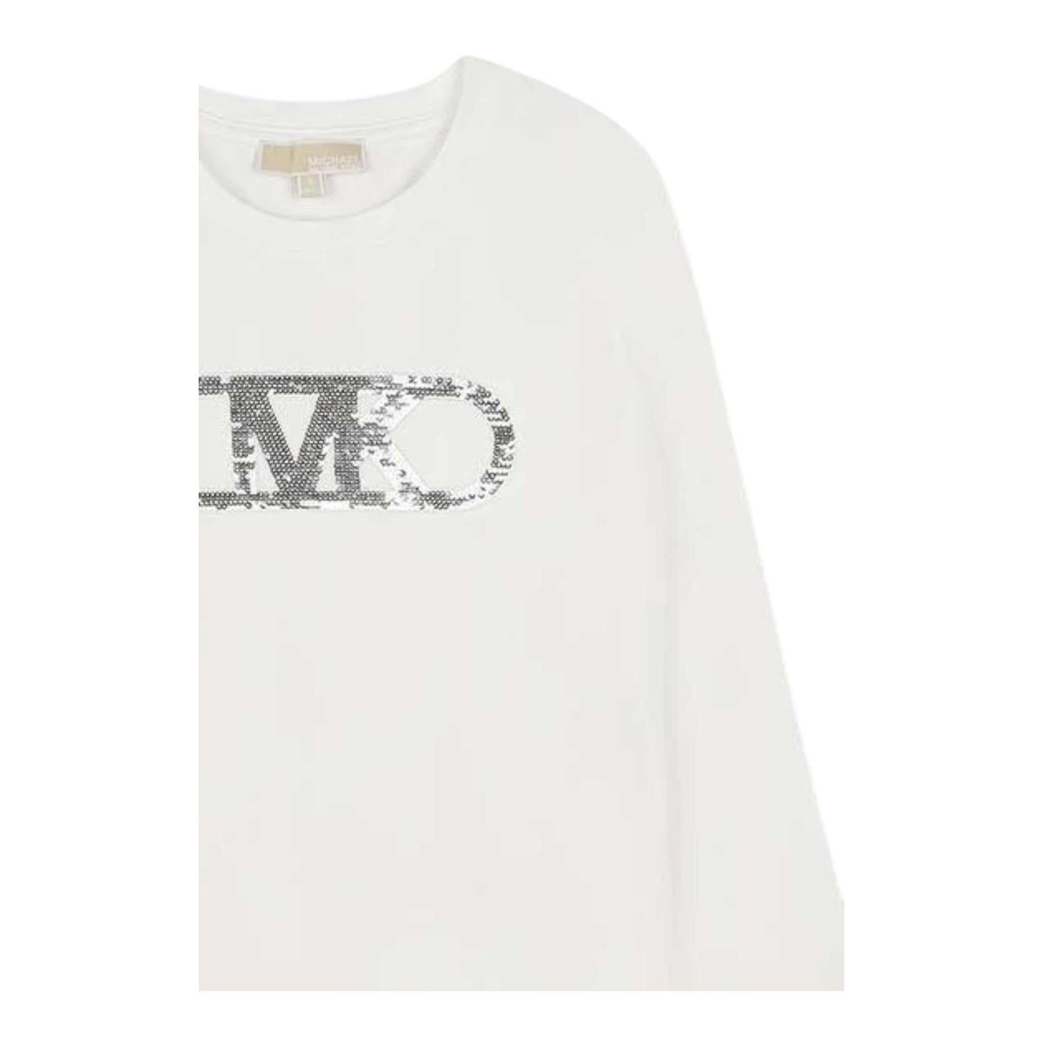 MICHAEL KORS shirt girocollo tinta unita con stampa Bianco per Bambina R30145 BIANCO MICHAEL KORS