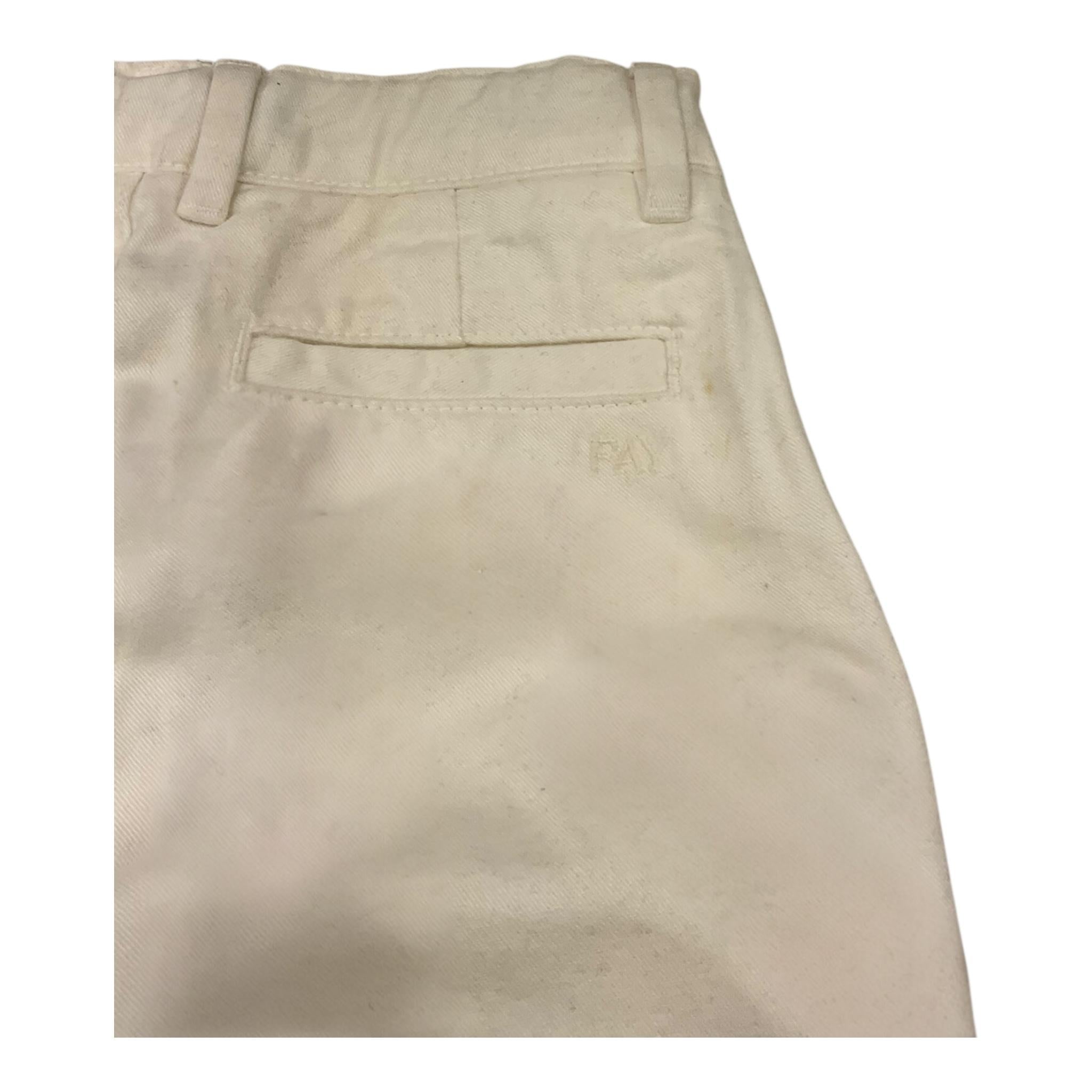 FAY pantalone tinta unita cn girovita regolabile Bianco per Bambino FT6P10 BIANCO FAY