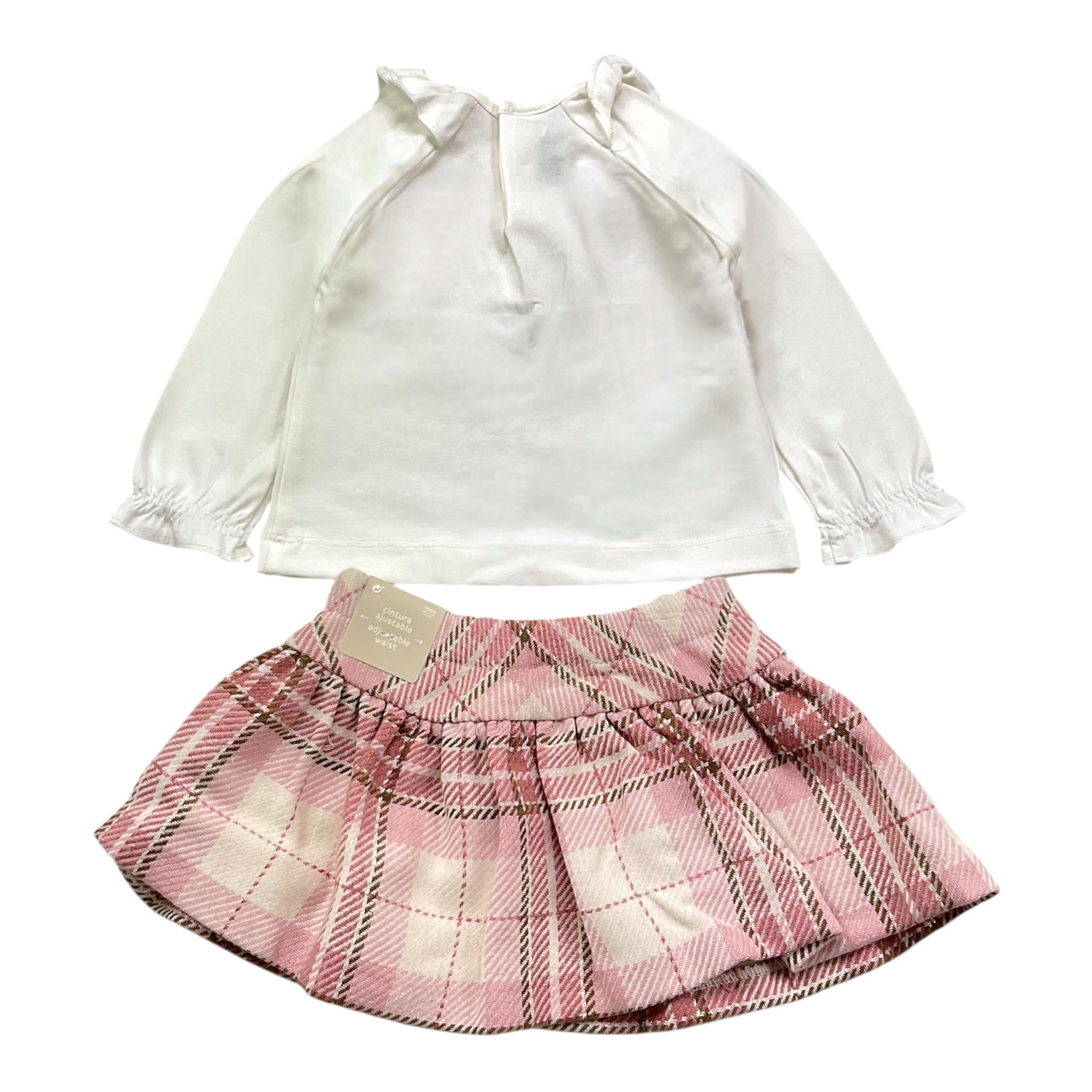 MAYORAL completo 2 pezzi shirt-gonna Bianco per Neonata 2927X BIANCO MAYORAL