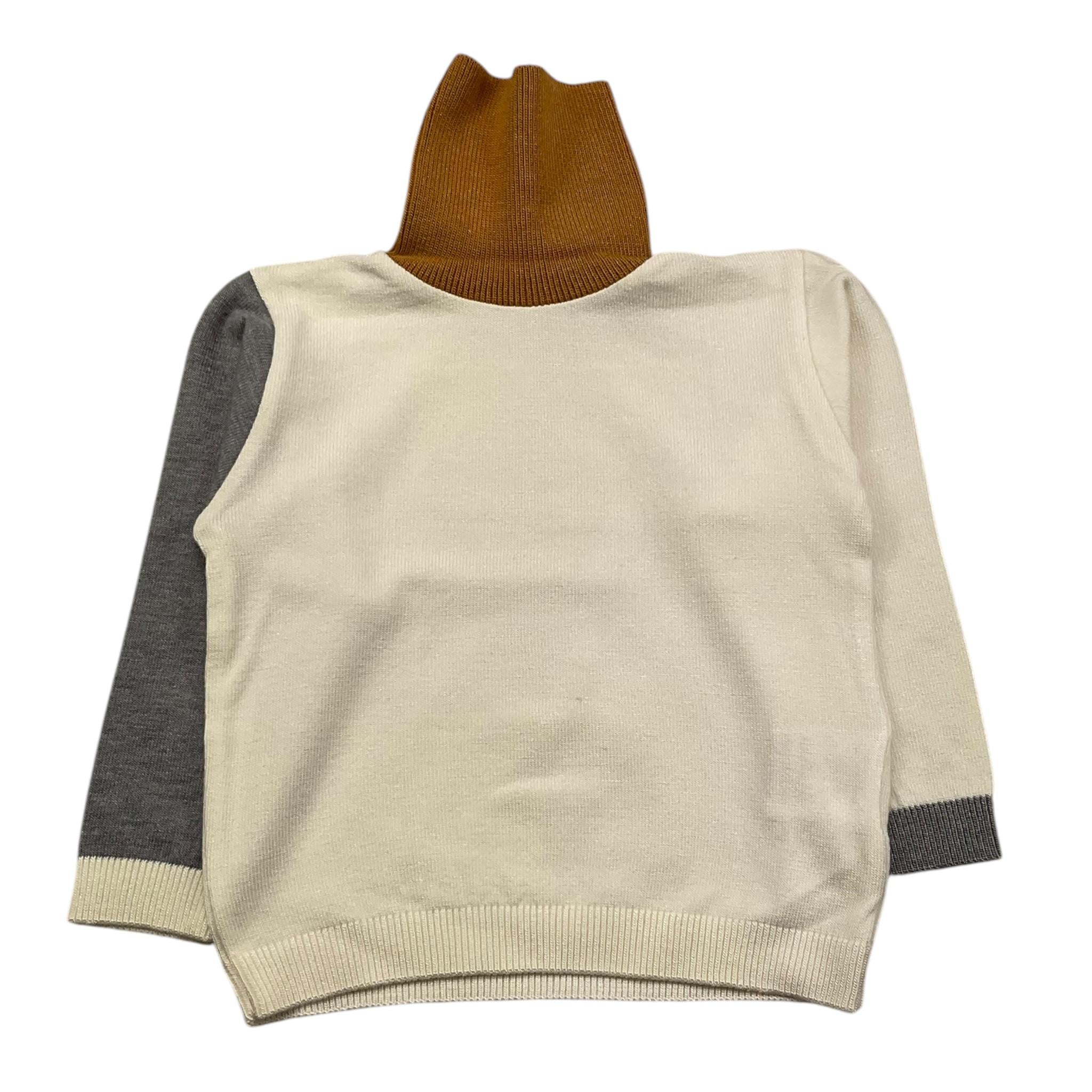 EMANUEL PRIS maglia tricolore collo alto Multicolor per Neonato EMG7078NN MULTICOLOR EMANUEL PRIS