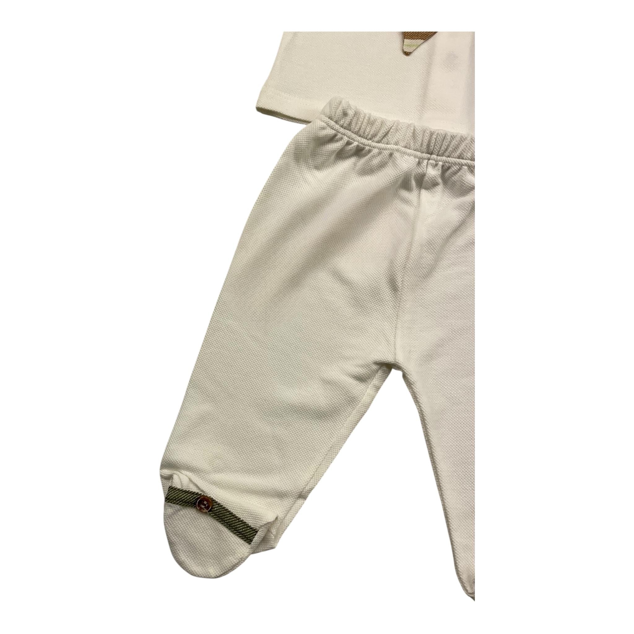 BARCELLINO completo 2 pezzi shirt-ghettina tinta unita Bianco per Neonato 110202 BIANCO BARCELLINO