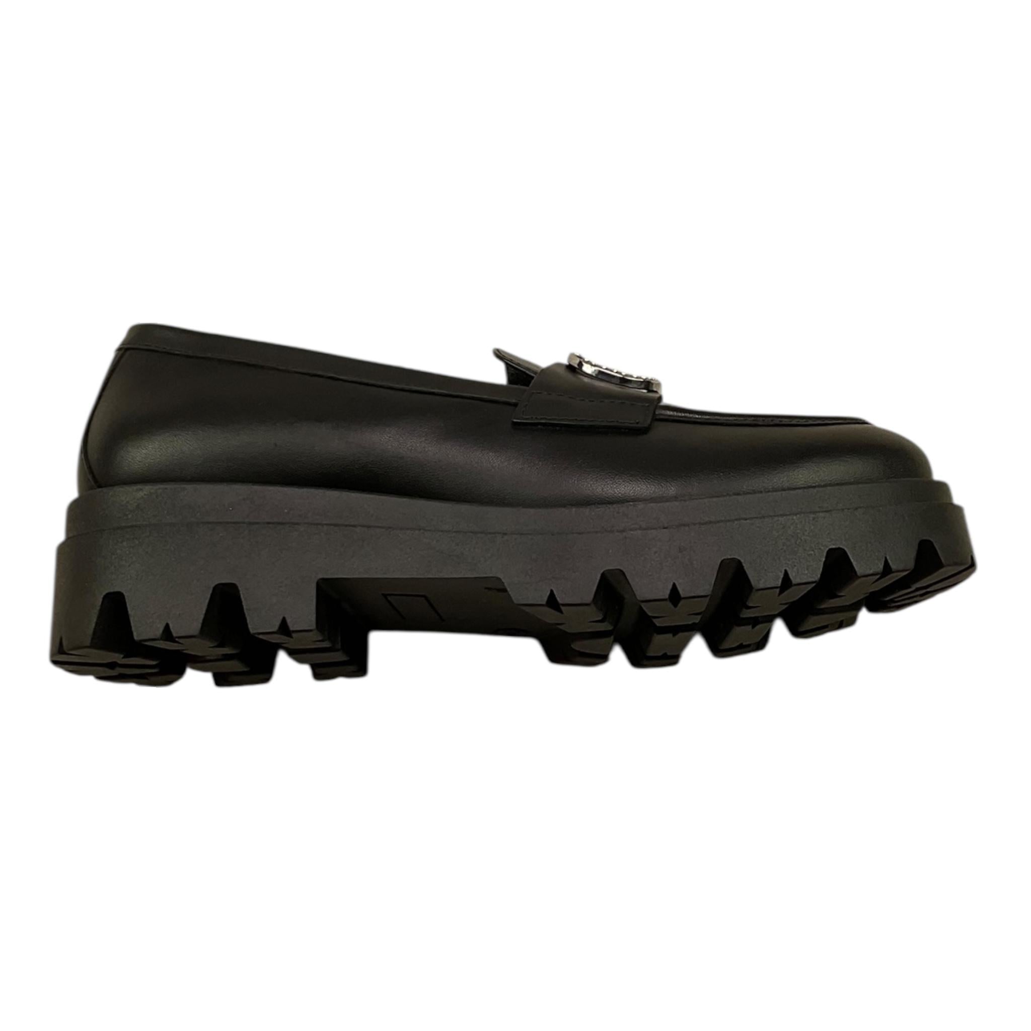 TWINSET mocassini tinta unita con logo Nero per Bambina 232GCJ066 NERO TWINSET