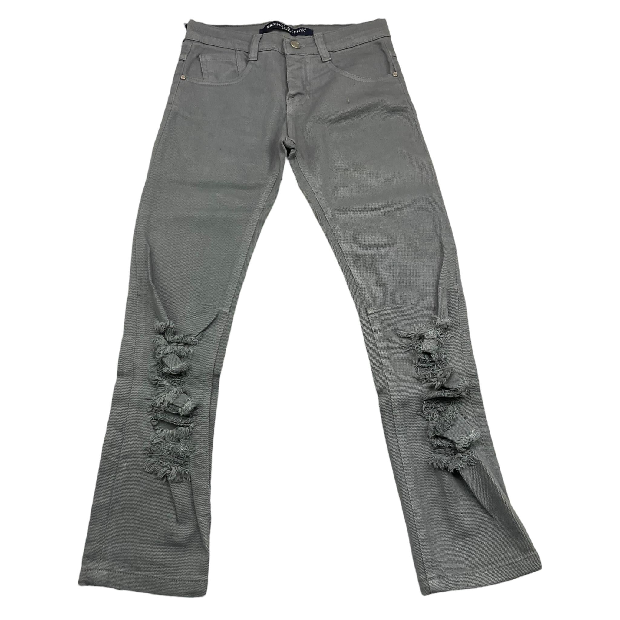 MANUELL & FRANK pantalone tinta unita con strappi Grigio per Bambino PAN1123 GRIGIO MANUELL & FRANK