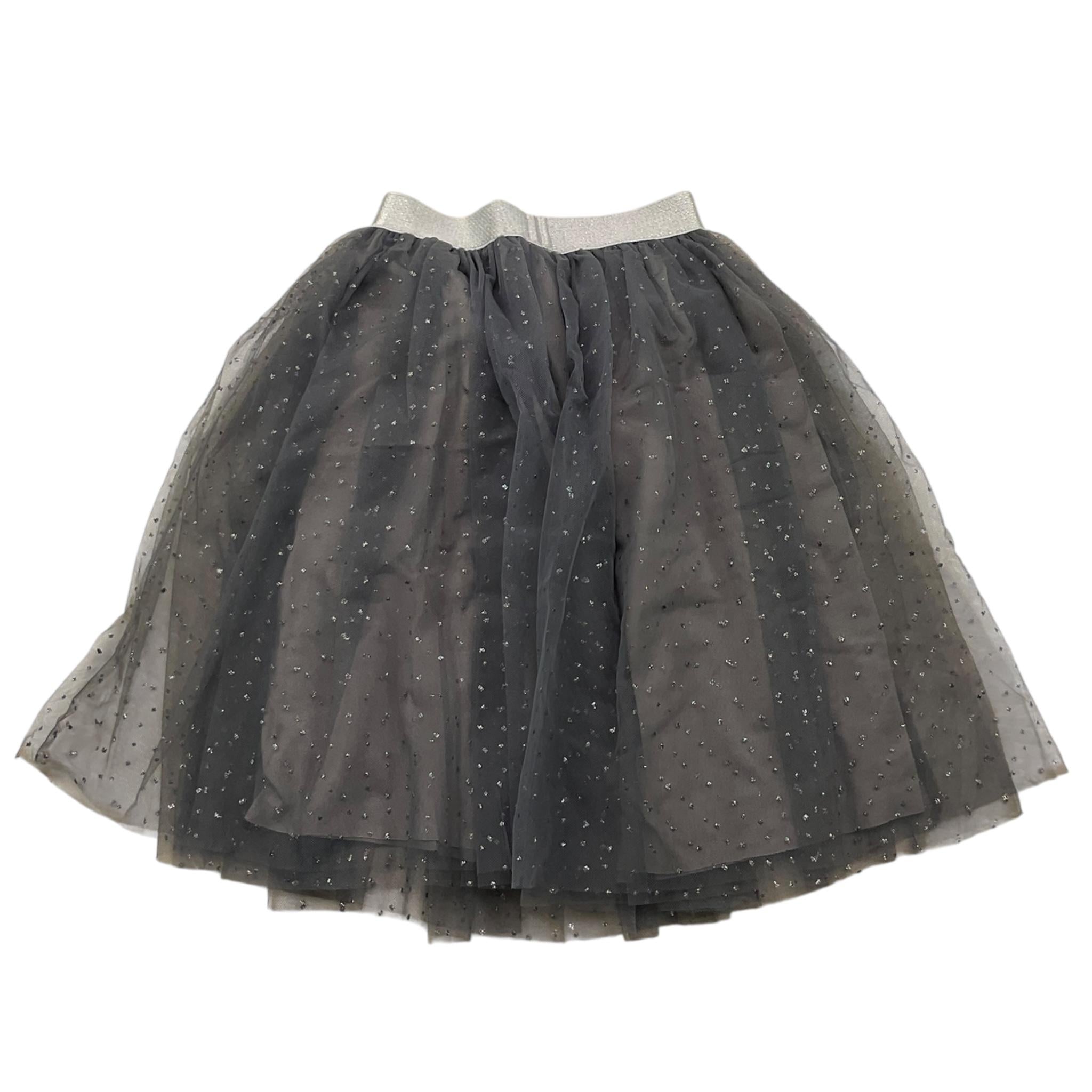 CAFFE' D'ORZO gonna tinta unita con tulle Grigio per Neonata ZV7A14X GRIGIO CAFFE' D'ORZO