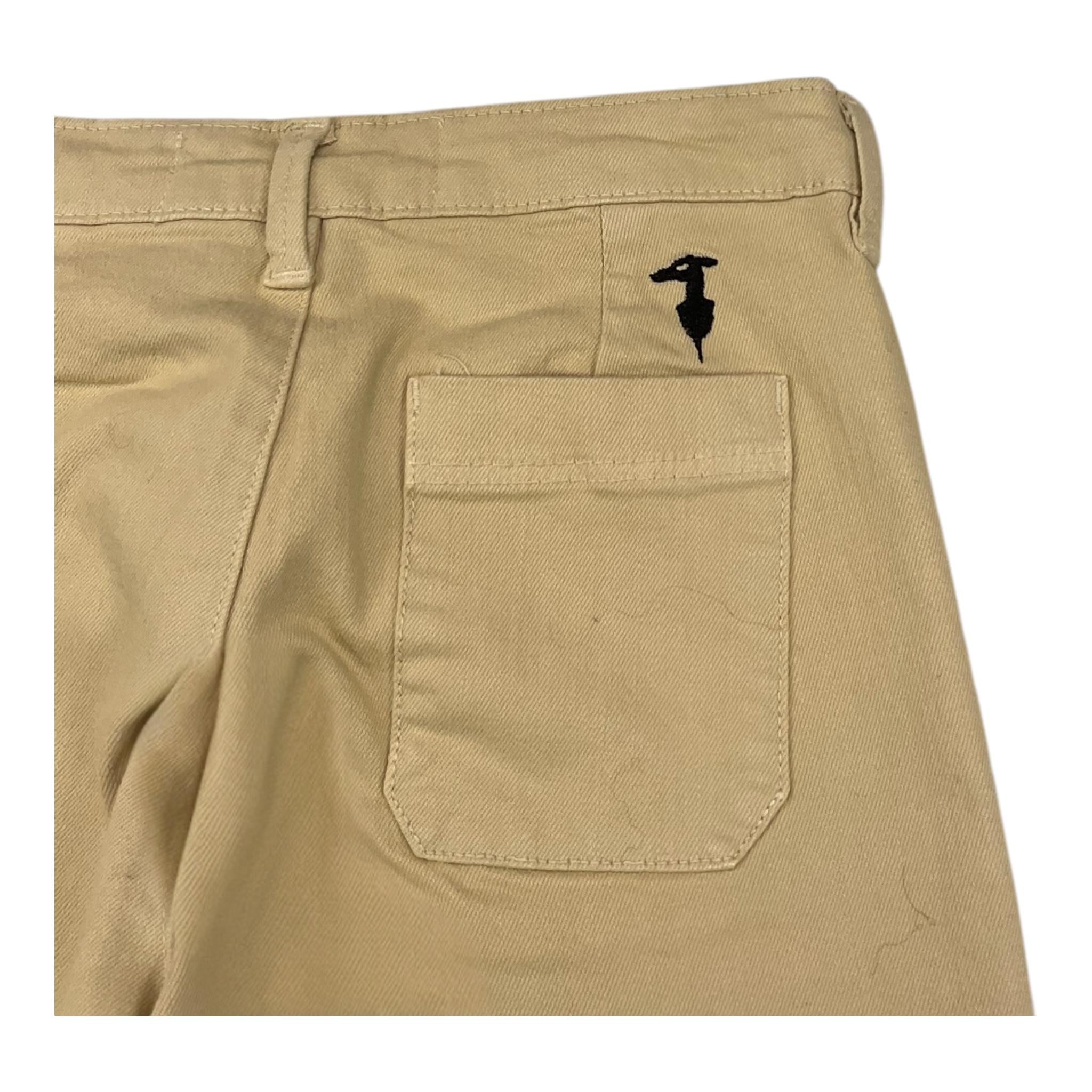 TRUSSARDI pantalone tinta unita con girovita regolabile Beige per Bambino TBA25066PA BEIGE TRUSSARDI