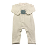 LALALU' tutina manica lunga in ciniglia con stampa in contrasto Bianco per Neonato TFL1N BIANCO LALALU'