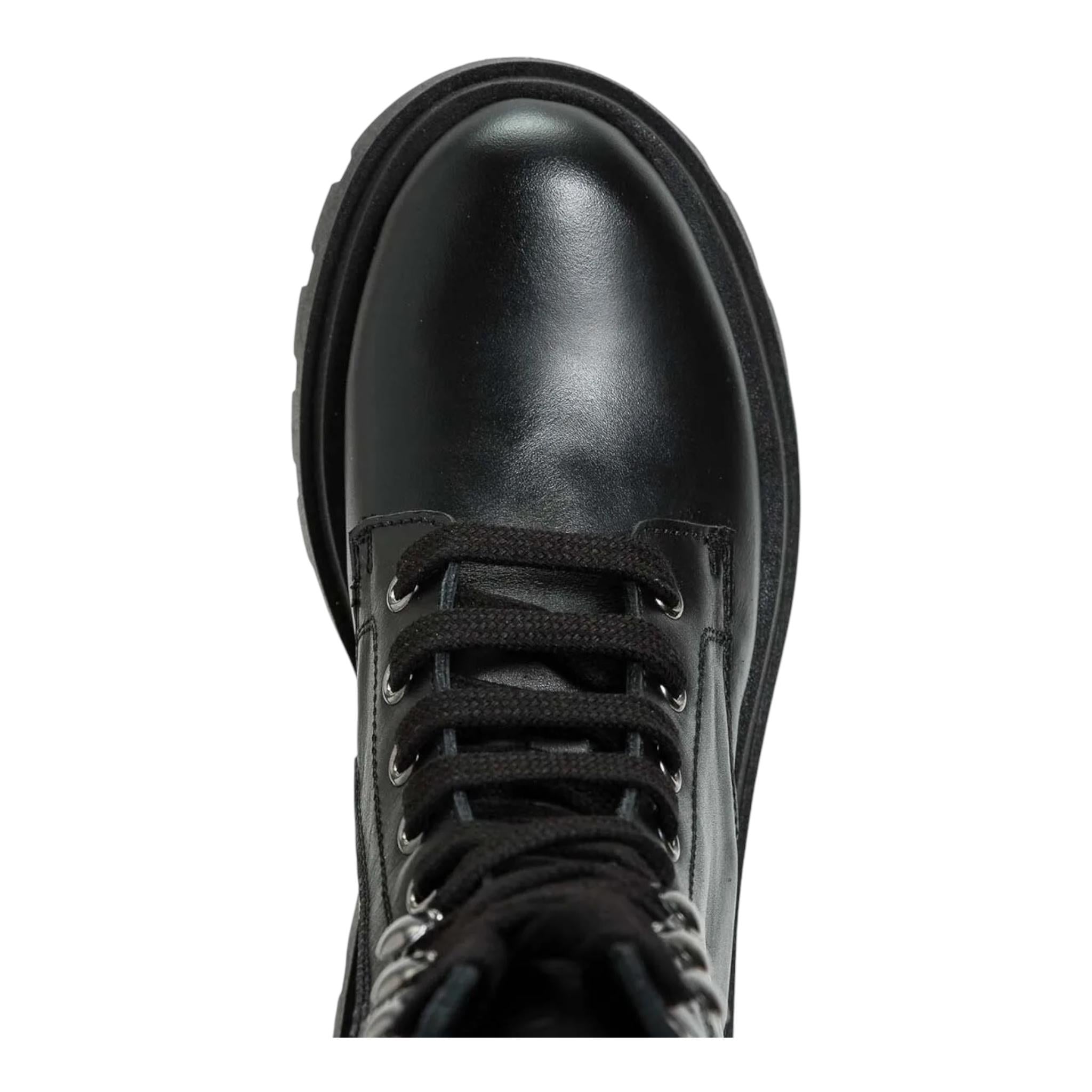 TWINSET stivaletti bassi tinta unita con lacci Nero per Bambina 242GCJ03A NERO TWINSET