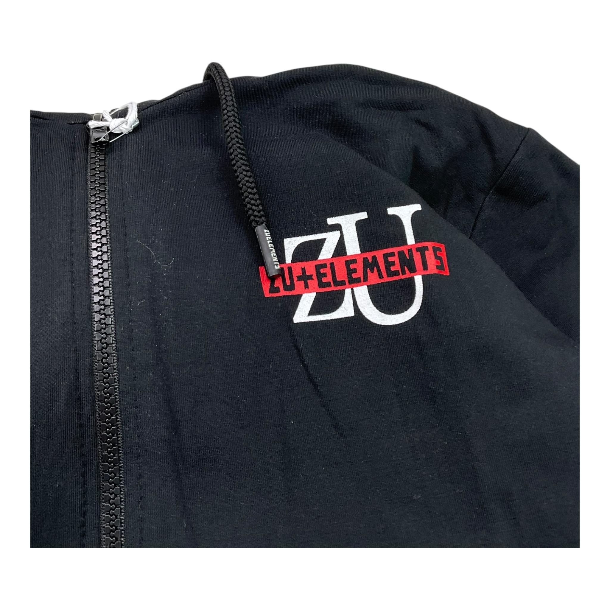 ZU+ELEMENTS completo 2pz felpa-pantalone tinta unita Nero per Bambino ZU1715 NERO ZU+ELEMENTS