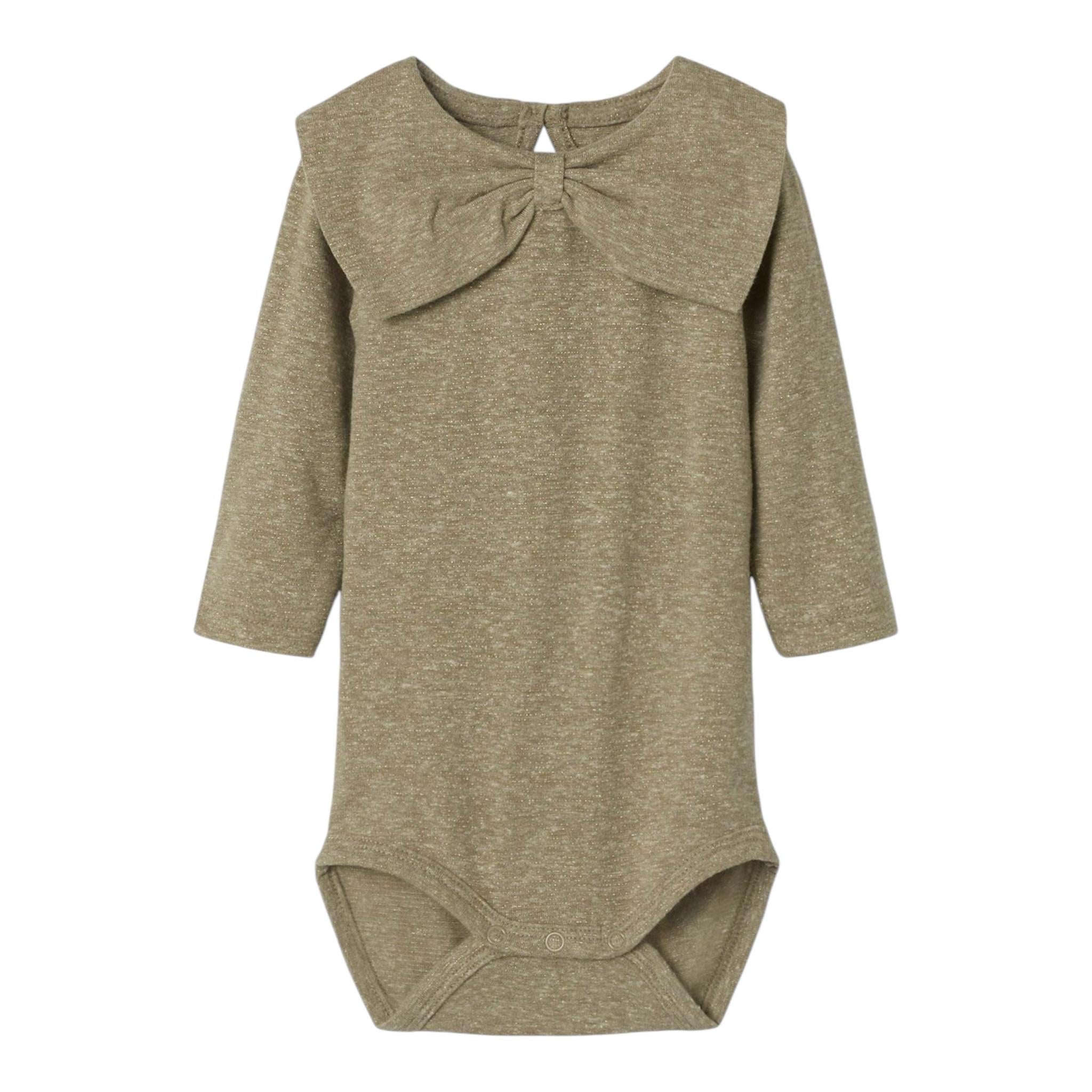 NAME.IT body manica lunga tinta unita con colletto Oro per Neonata 13236104 ORO NAME.IT