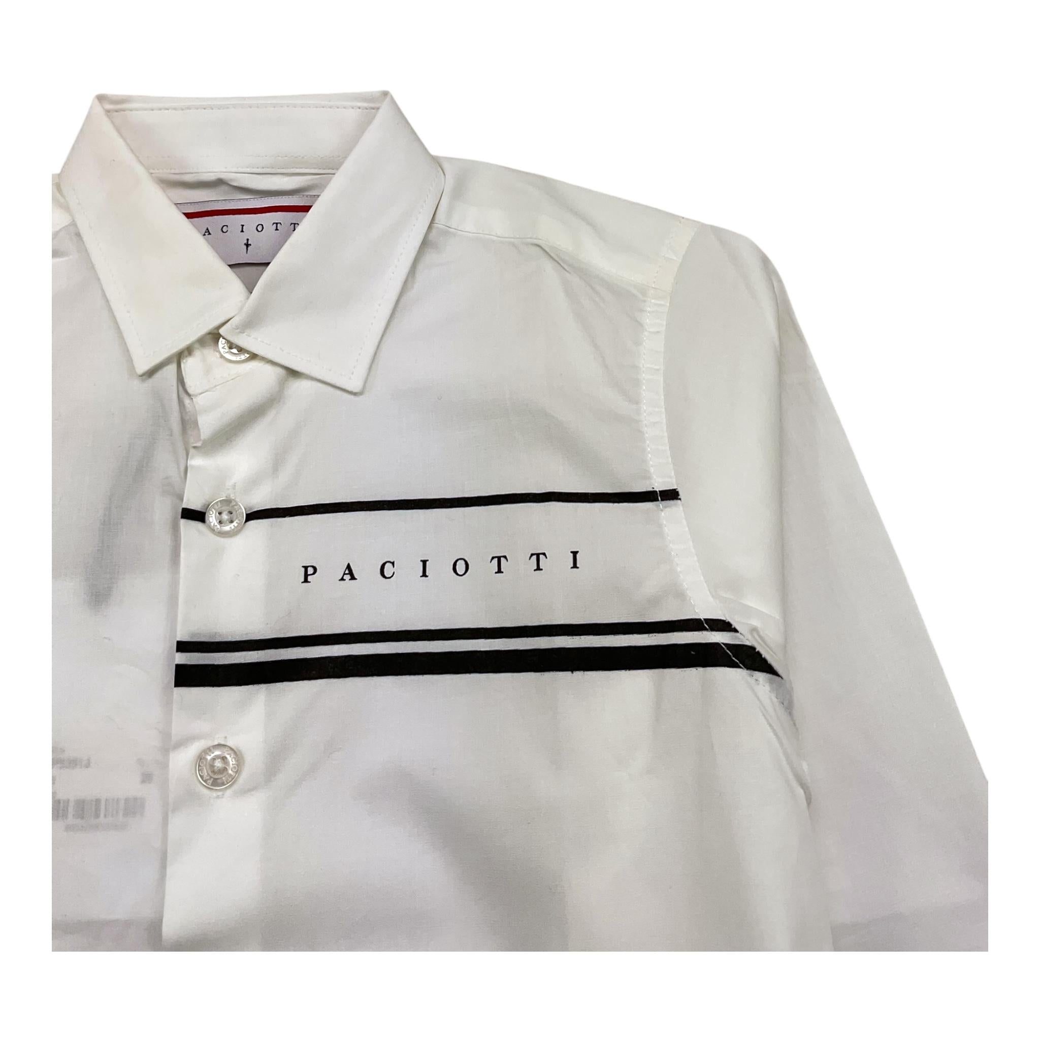 CESARE PACIOTTI camicia manica lunga tinta unita con logo Panna per Bambino CMP5351J PANNA CESARE PACIOTTI