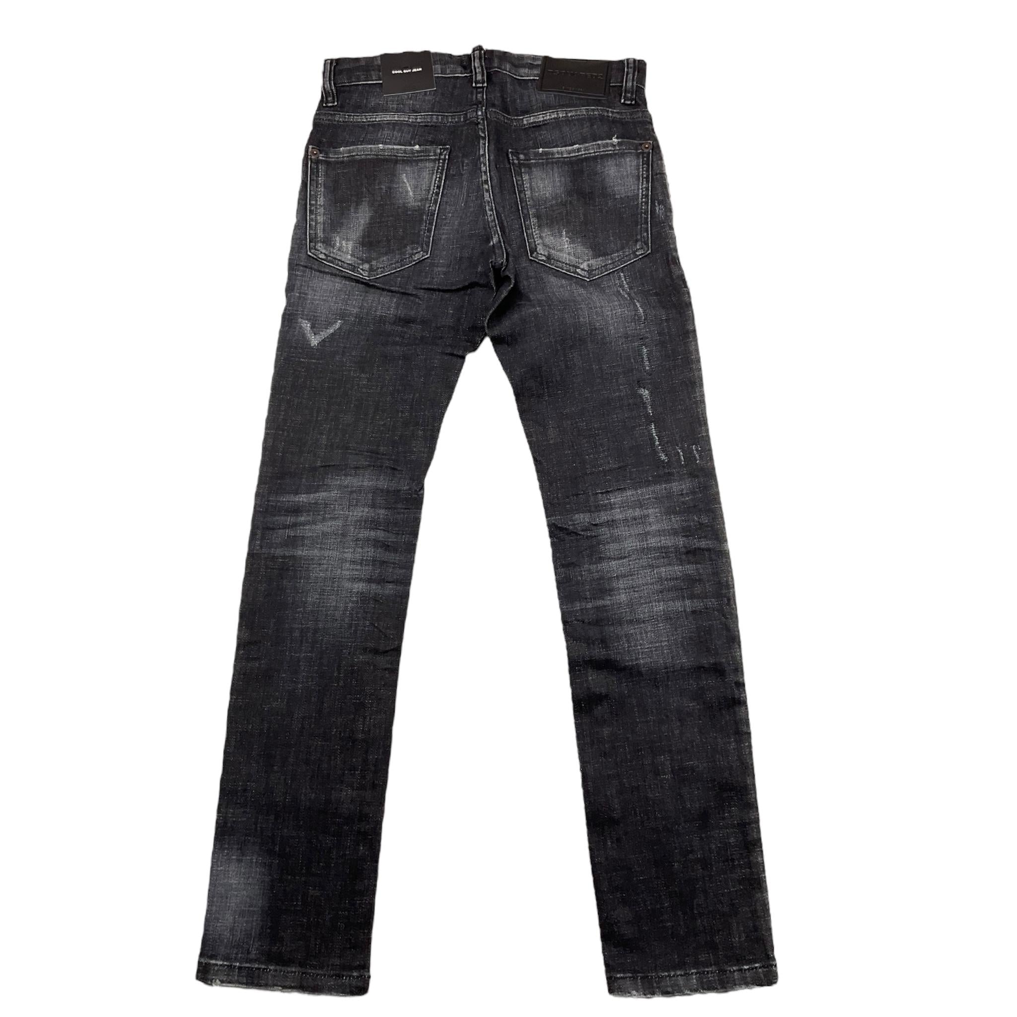 DSQUARED2 jeans tinta unita con strappi Nero per Bambino DQ0236X NERO DSQUARED2