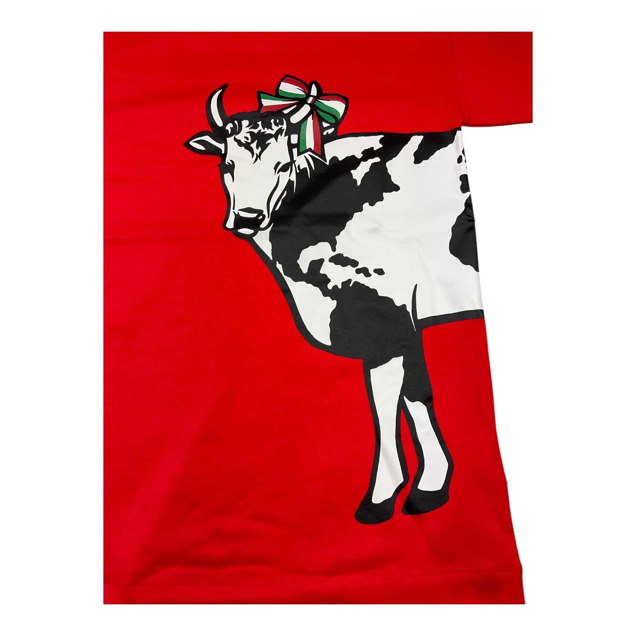 MOSCHINO t-shirt girocollo tinta unita con stampa Rosso per Bambina HBV0GL ROSSO MOSCHINO