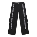 GAELLE jeans tinta unita con profili logati Nero per Bambina 2741P00310X NERO GAELLE