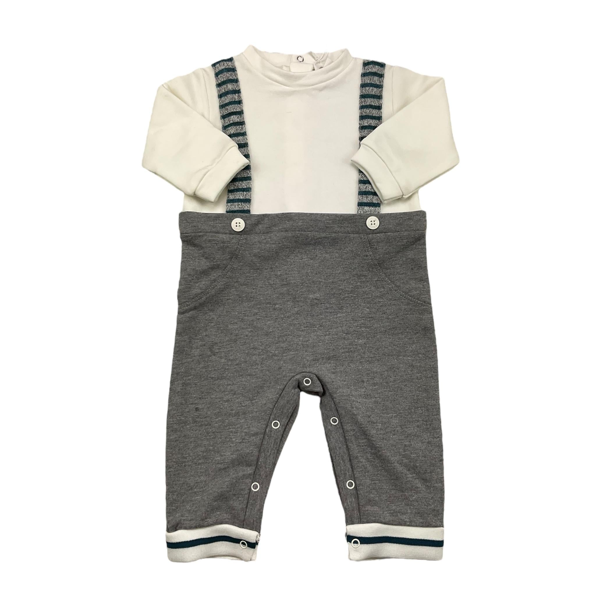 LALALU' tutina manica lunga bicolore Grigio per Neonato TFL02N GRIGIO LALALU'