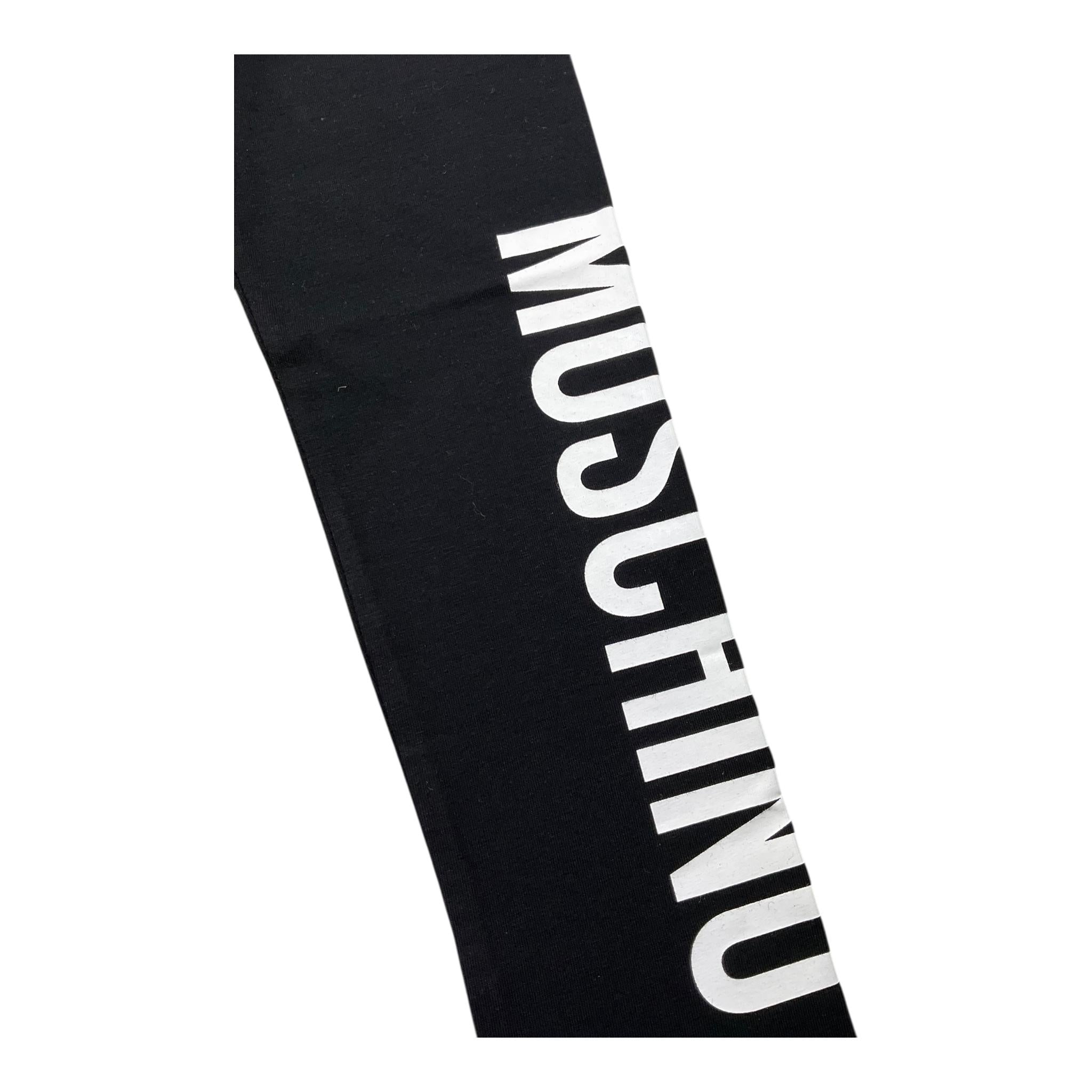 MOSCHINO leggins tinta unita con stampa logo Nero per Bambina HDP067XX NERO MOSCHINO