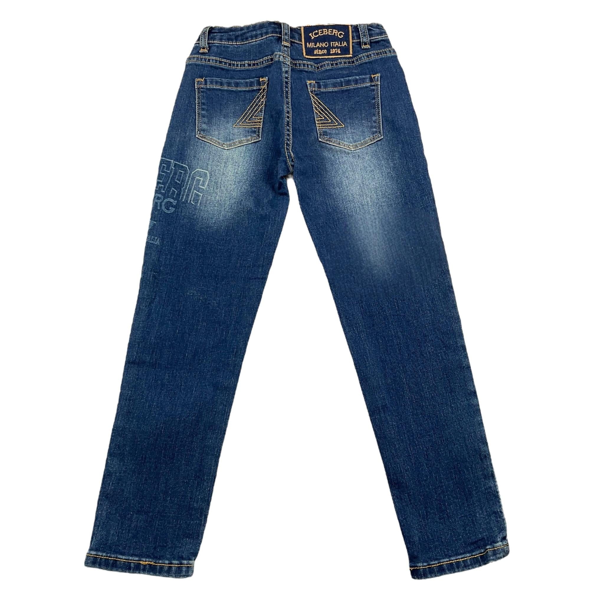 ICEBERG jeans tinta unita con girovita regolabile Blu per Bambino PTICE5307B BLU ICEBERG