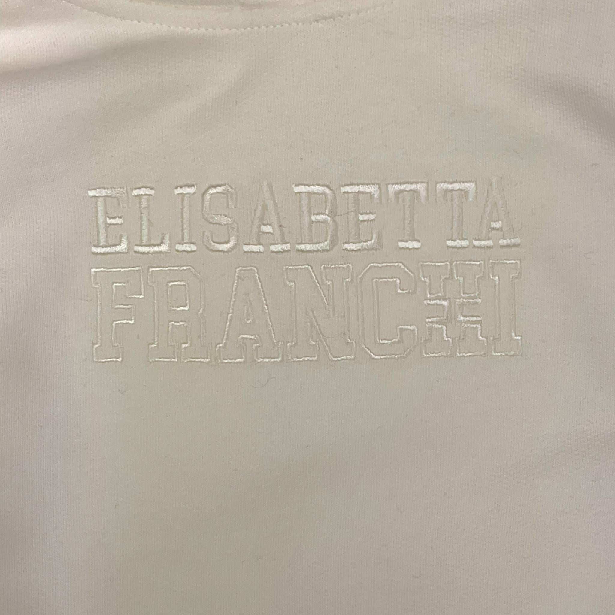 ELISABETTA FRANCHI felpa tinta unita con cappuccio Bianco per Bambina EFFE134 BIANCO ELISABETTA FRANCHI