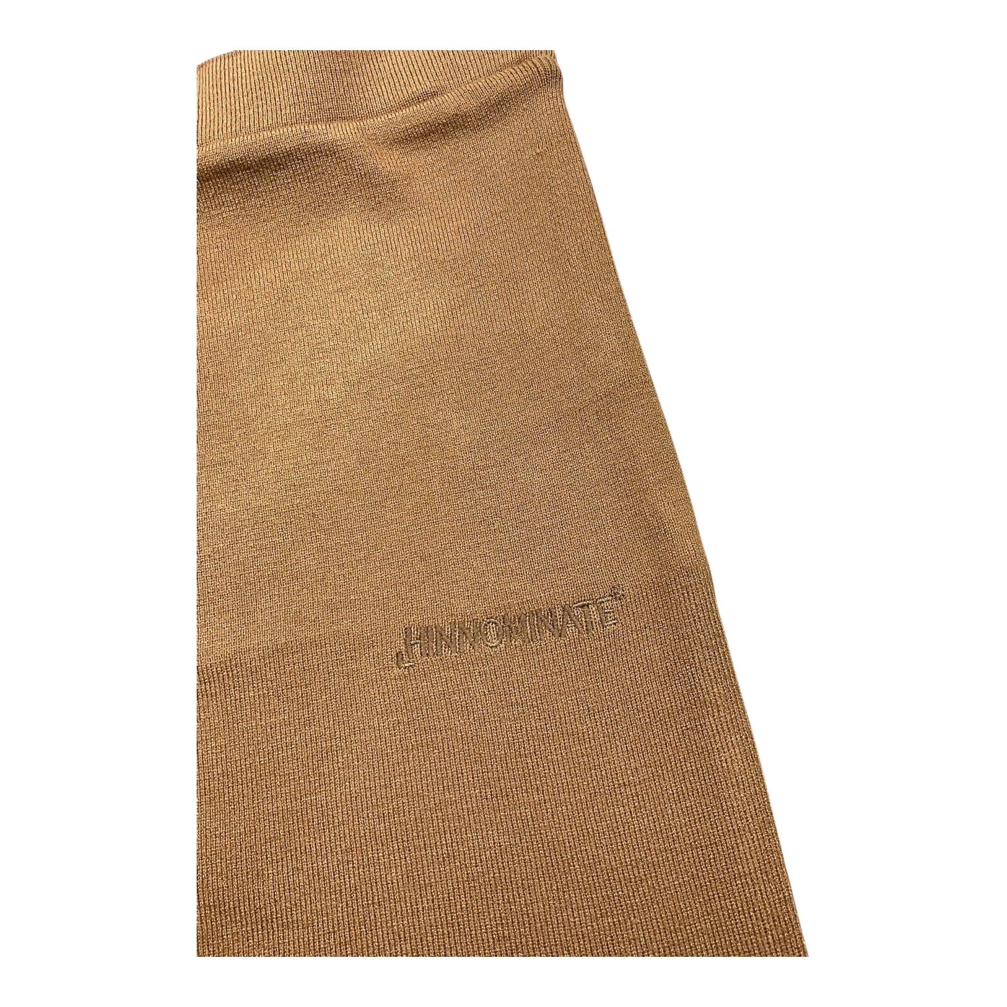 HINNOMINATE gonna in maglia tinta unita con logo Beige per Bambina 3641GW00065 BEIGE HINNOMINATE