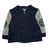 LE BEBE' cardigan tinta unita con manica in contrasto Blu per Neonato LBB5166 BLU LE BEBE'
