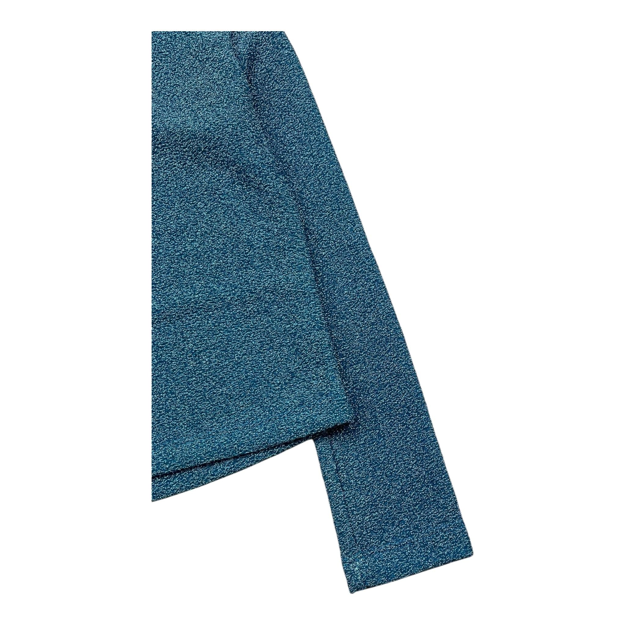 MARC ELLIS shirt girocollo tinta unita glitterata Azzurro per Bambina JMJTS00201 AZZURRO MARC ELLIS