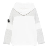 STONE ISLAND maglia bicolore con cappuccio Bianco/grigio per Bambino 8116506Z2 BIANCO/GRIGIO STONE ISLAND