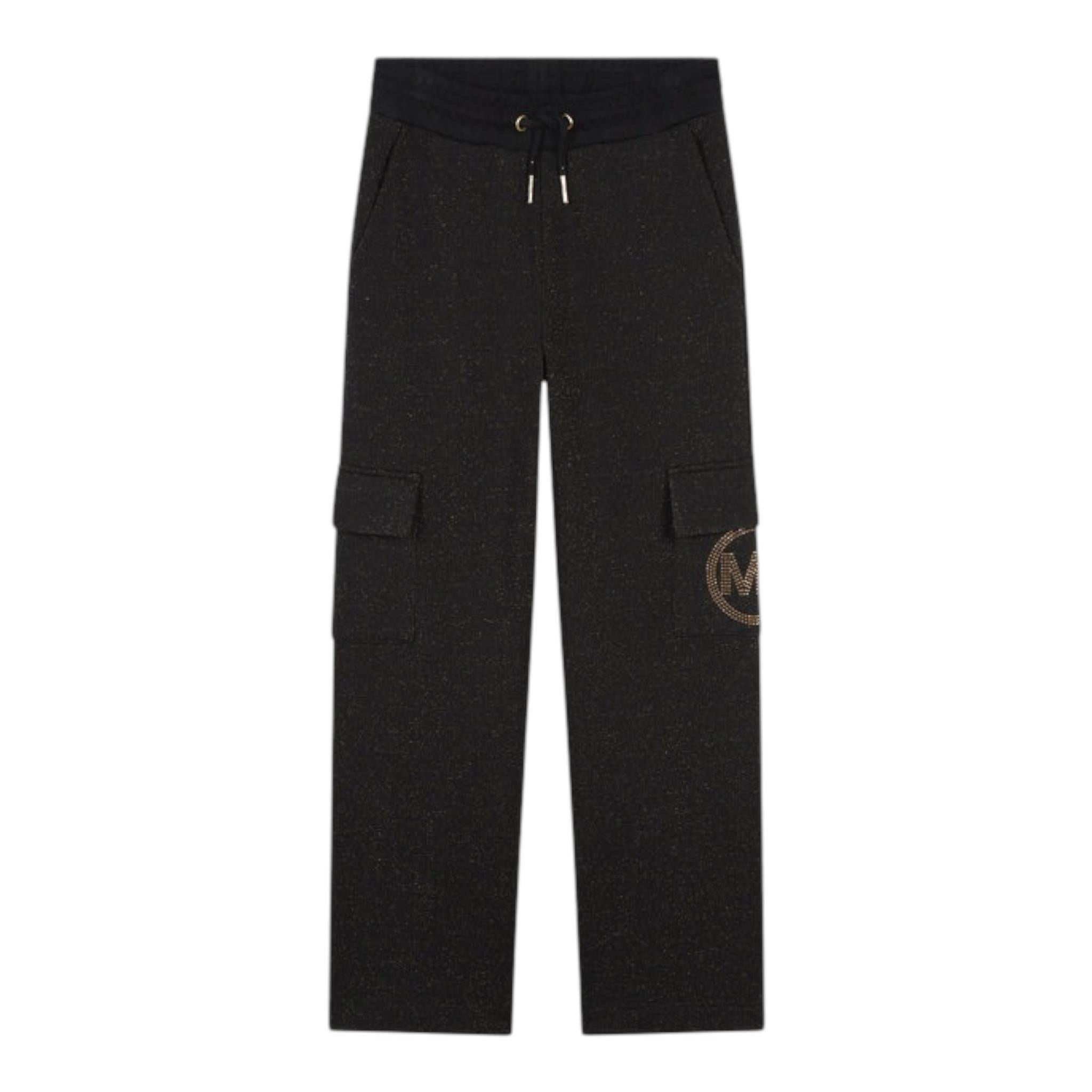 MICHAEL KORS pantalone tinta unita con elastico in vita Nero per Neonata R30183N NERO MICHAEL KORS