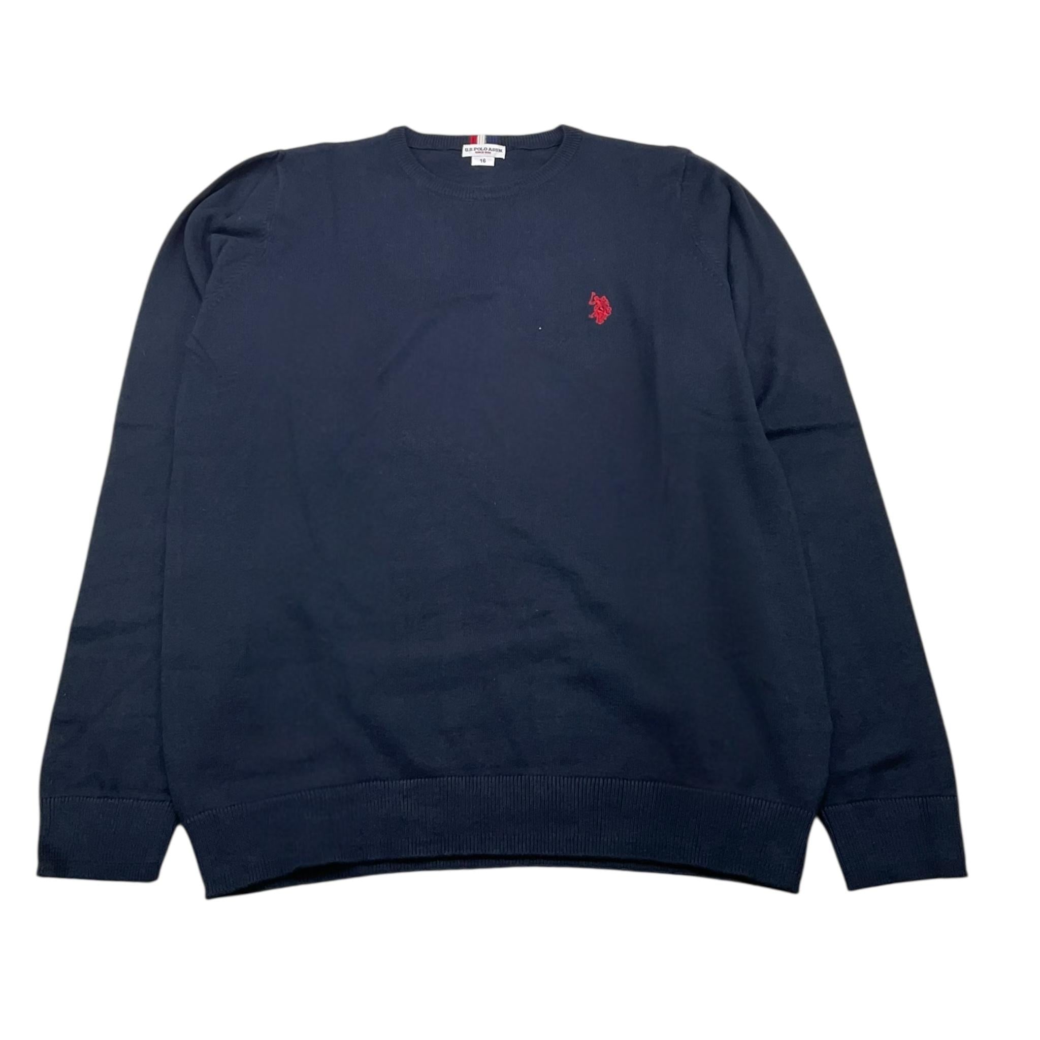 U.S. POLO maglia girocollo tinta unita Blu per Bambino 57366509 BLU U.S. POLO