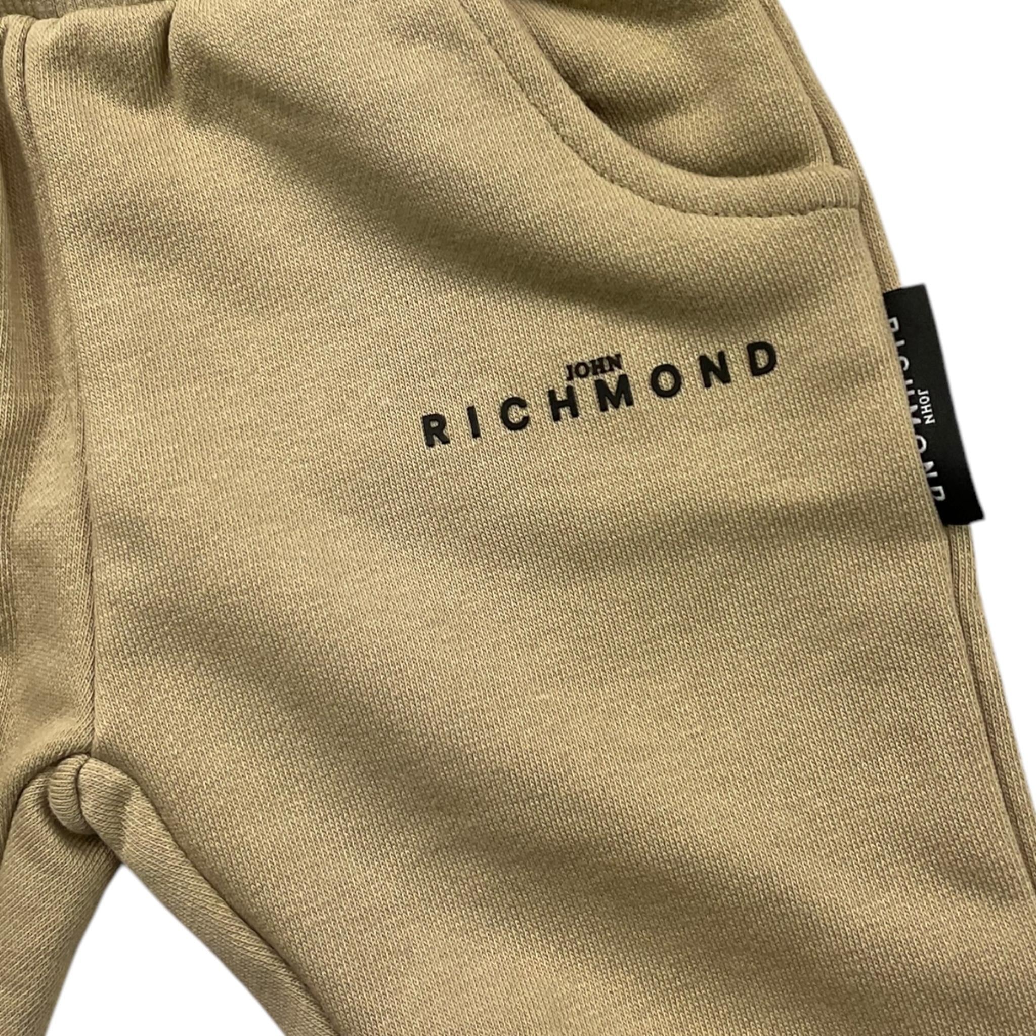 JOHN RICHMOND completo 2pz tinta unita felpa-pantalone Beige per Neonato RIA25002CF BEIGE JOHN RICHMOND