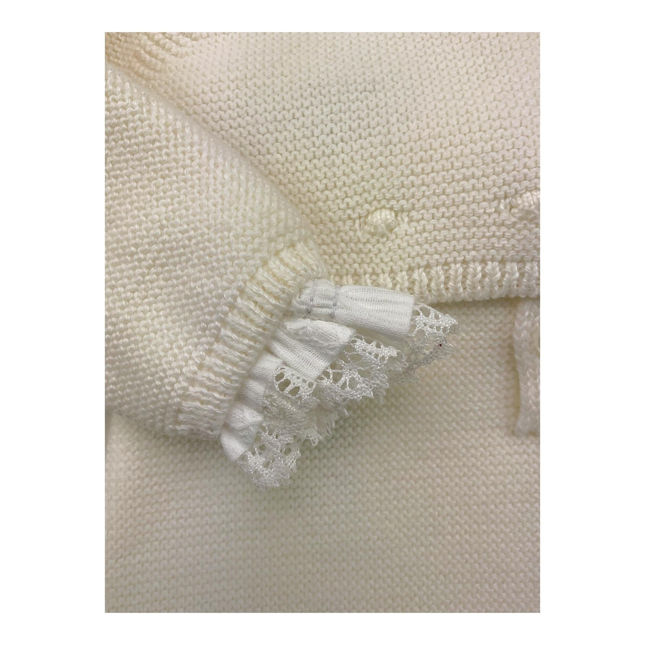 PAZ RODRIGUEZ completo pagliaccetto-coprispalle tinta unita Panna per Neonata 005111072 PANNA PAZ RODRIGUEZ