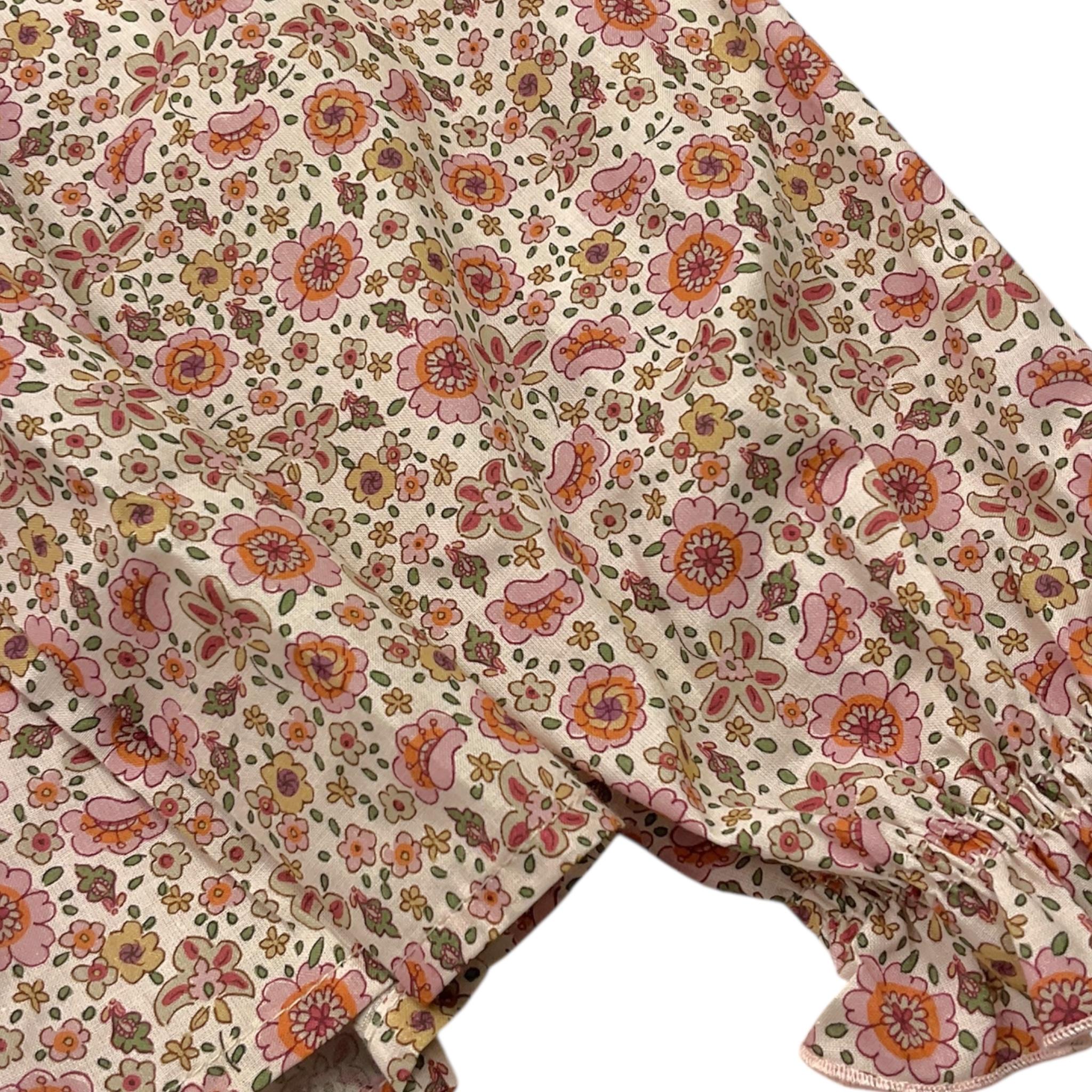 LA STUPENDERIA camicia tinta unita con fantasia fiori Rosa per Bambina TJCM82 ROSA LA STUPENDERIA