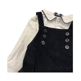 ALETTA completo 3 pezzi camicia-salopette-papillon Blu per Neonato MA220358 BLU ALETTA