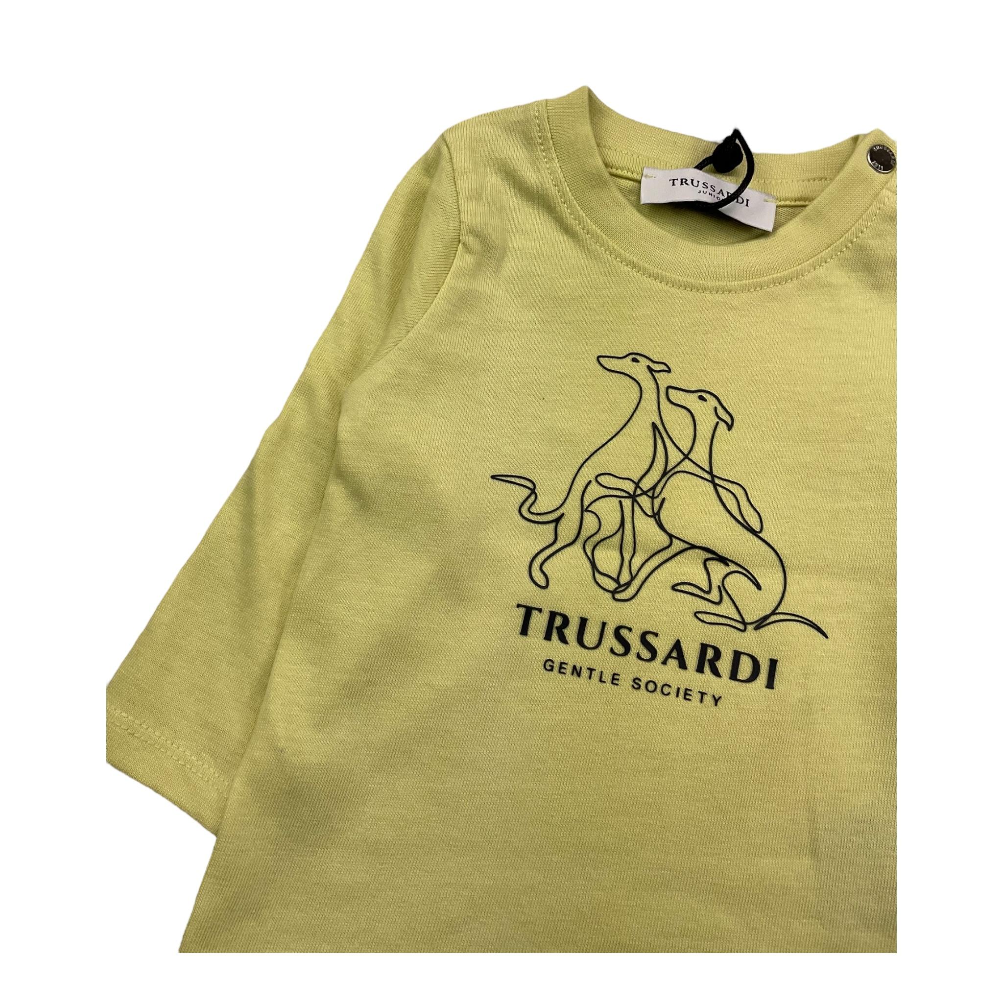 TRUSSARDI shirt girocollo tinta unita con stampa Giallo per Neonato TIA25172 GIALLO TRUSSARDI