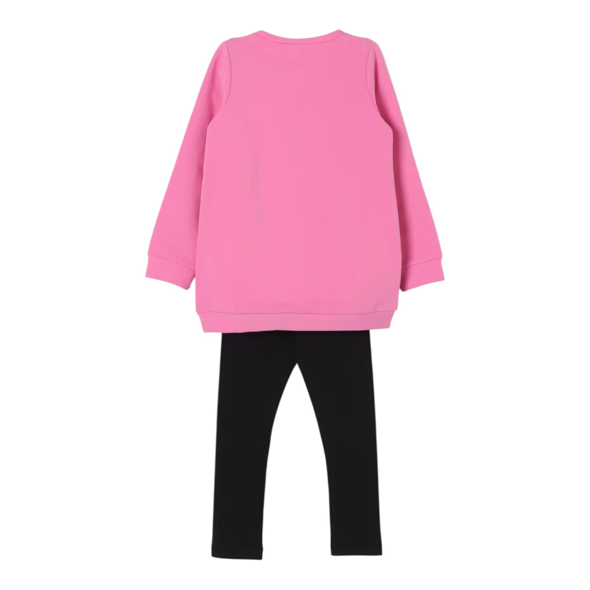 LIU JO completo 2pz felpa-leggins bicolore Rosa/nero per Bambina KF4024X ROSA/NERO LIU JO