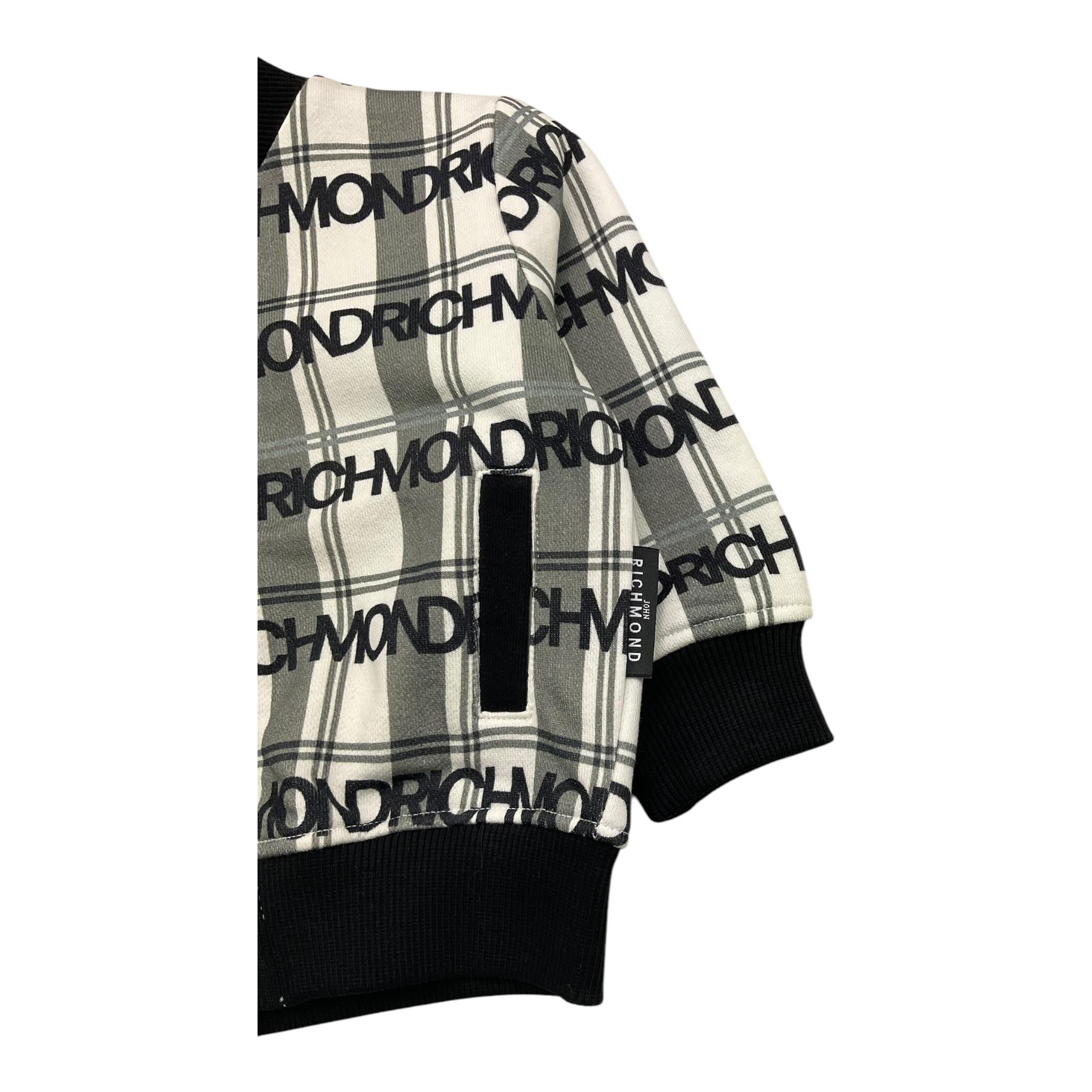 JOHN RICHMOND felpa con zip stampa fantasia Bianco/nero per Neonato RIA25096FE BIANCO/NERO JOHN RICHMOND