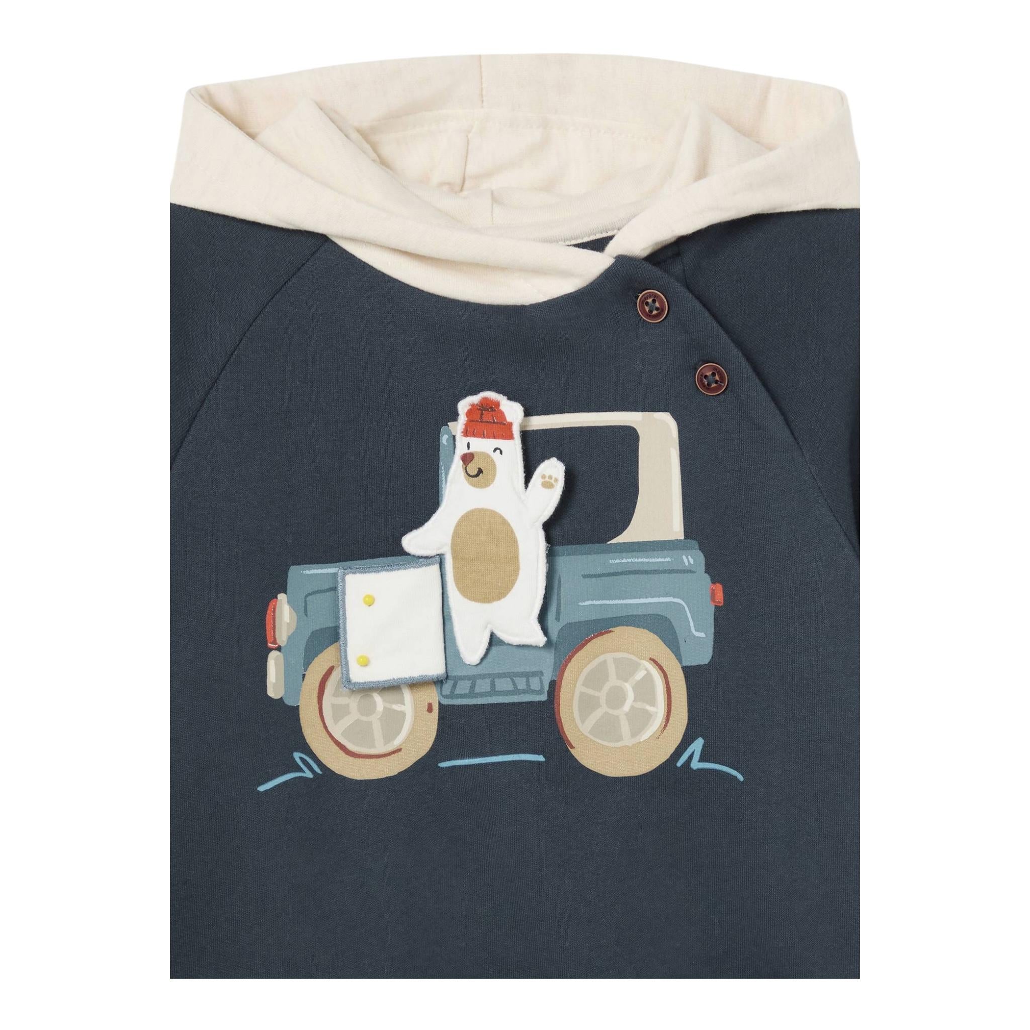 MAYORAL felpa chiusa con cappuccio in contrasto Blu per Neonato 2460 BLU MAYORAL