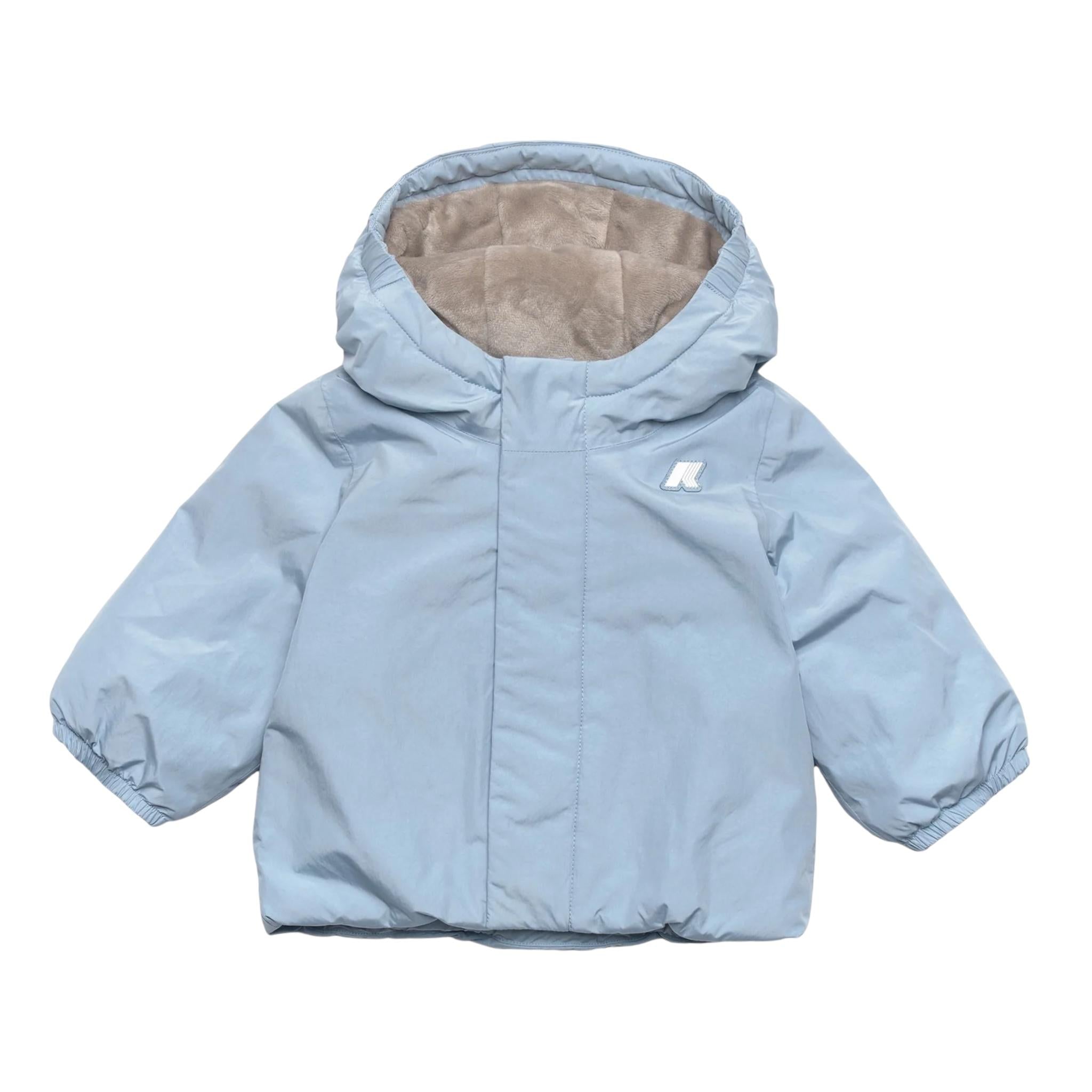 K-WAY giubbino tinta unita con cappuccio Azzurro per Neonato K4137VW AZZURRO K-WAY