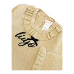 LIU JO maglia girocollo tinta unita cn colletto rouches Oro per Neonata HF4081XX ORO LIU JO
