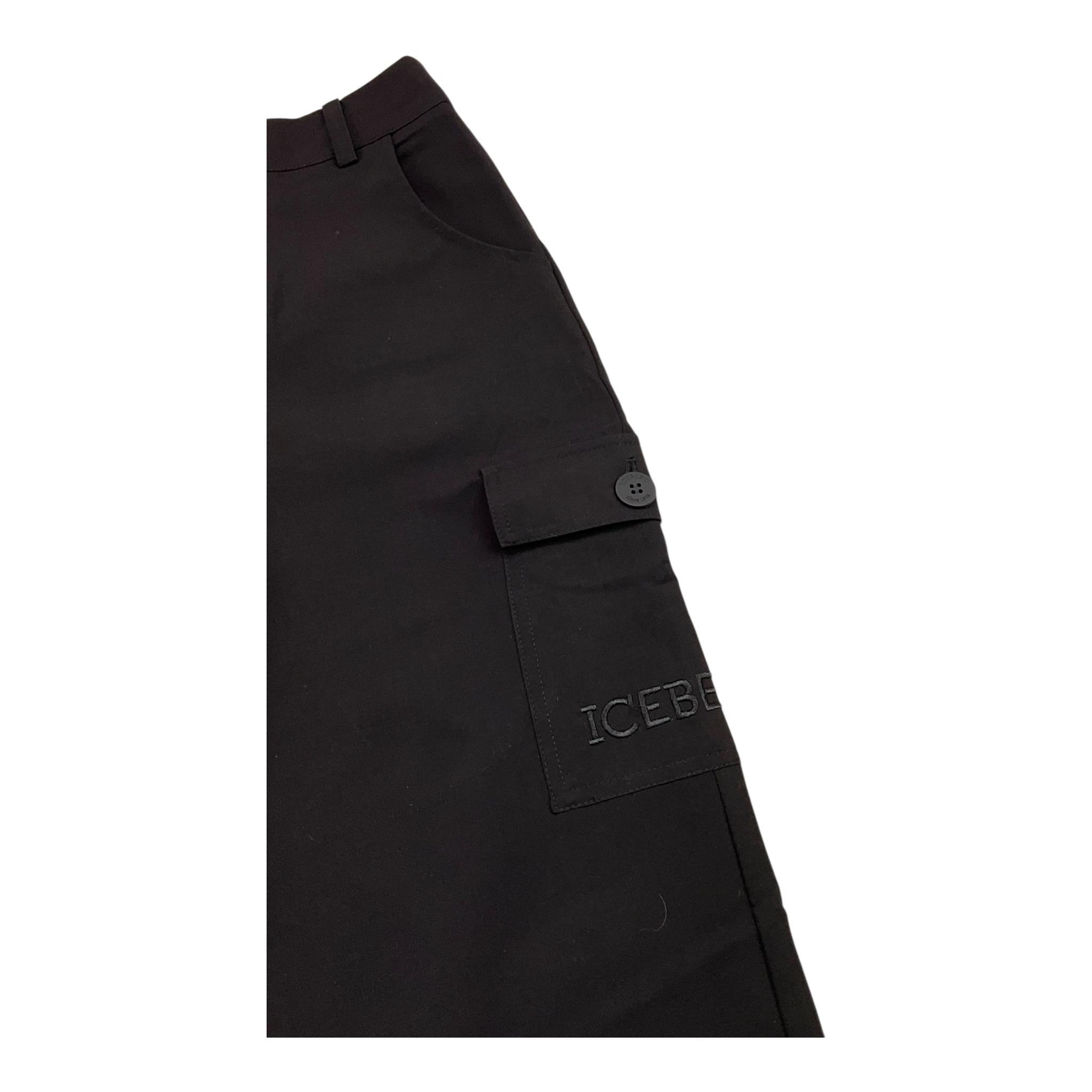 ICEBERG pantalone tinta unita cn girovita regolabile Nero per Bambino PTICE5354J NERO ICEBERG