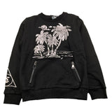 CFBS felp chiusa girocollo tinta unita con stampa Nero per Bambino CSFE2008 NERO CFBS