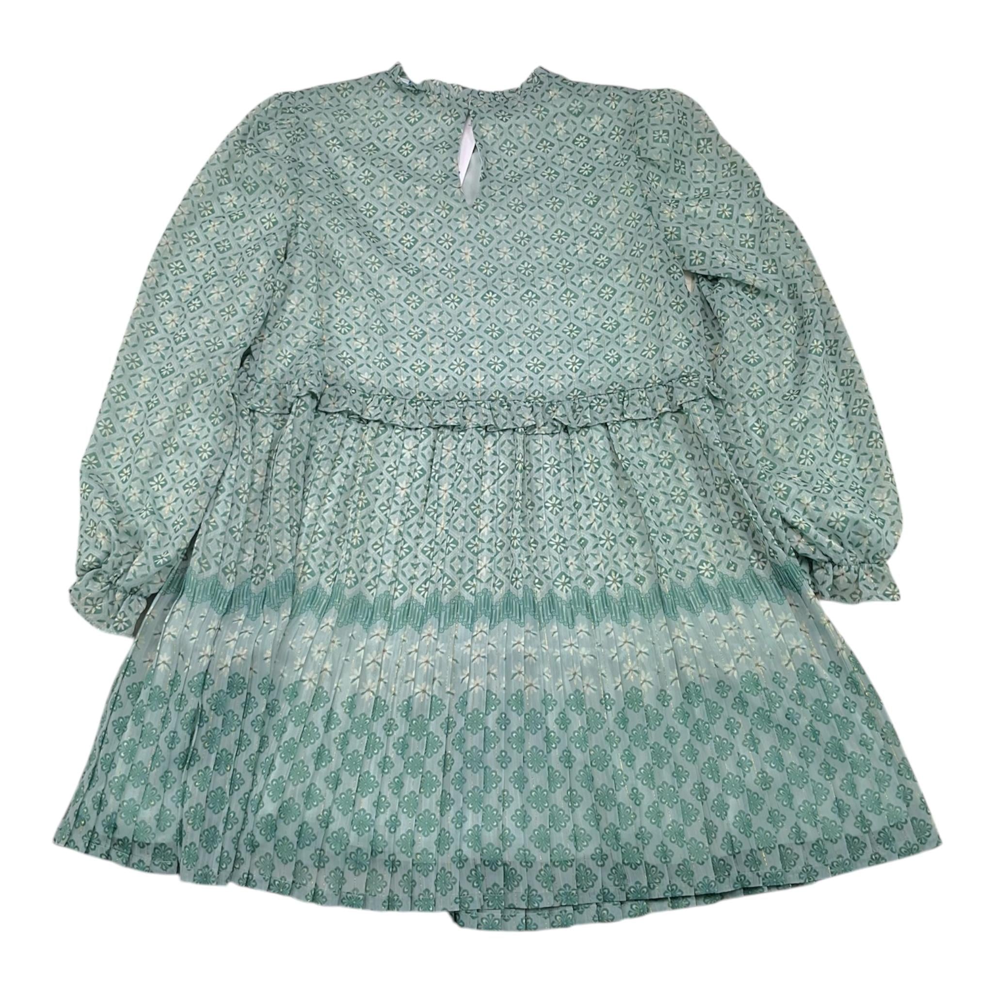 MAYORAL abito in camicia tinta unita con fantasia Verde per Bambina 4913 VERDE MAYORAL