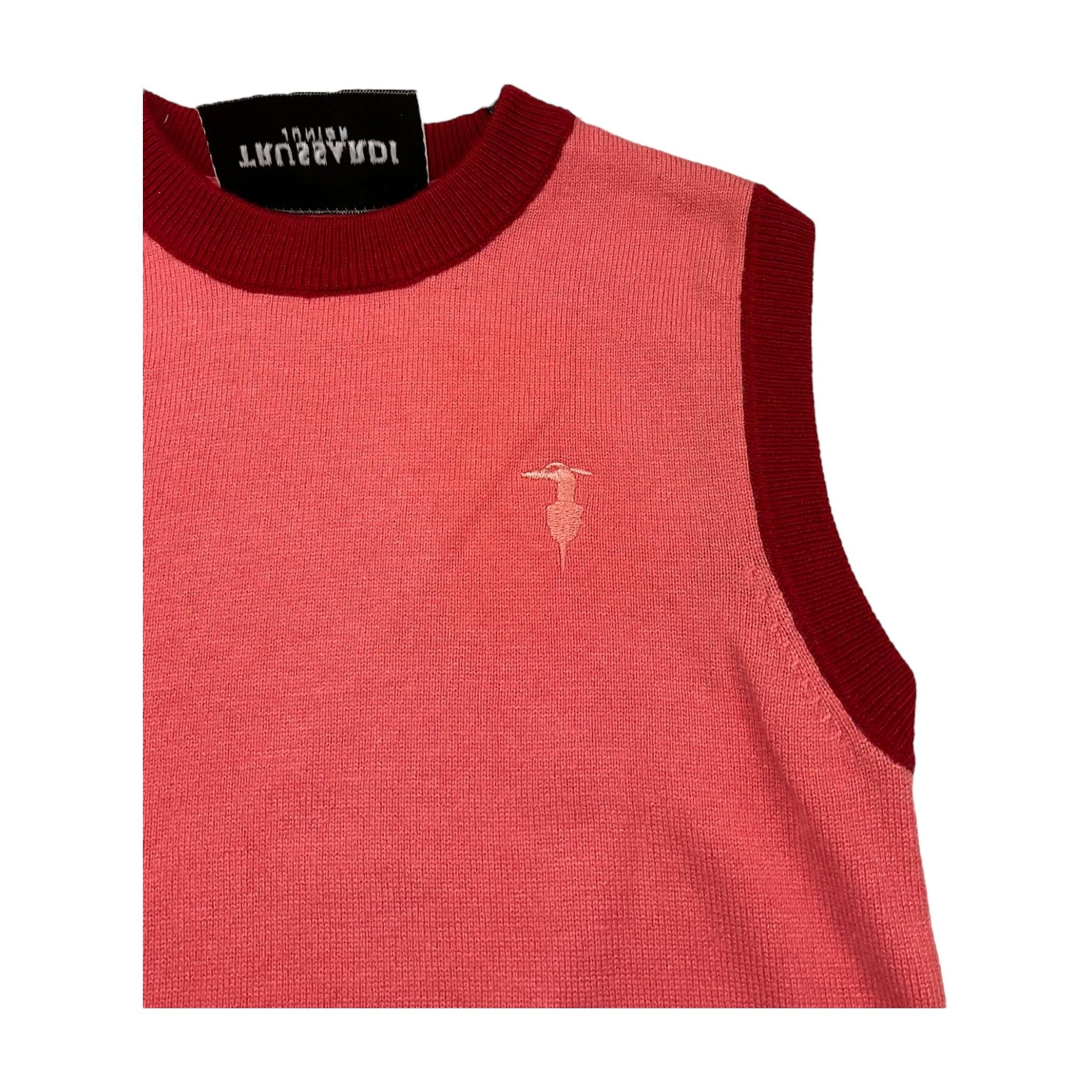 TRUSSARDI gilet tinta unita girocollo Rosa per Bambina TGA25049GL ROSA TRUSSARDI