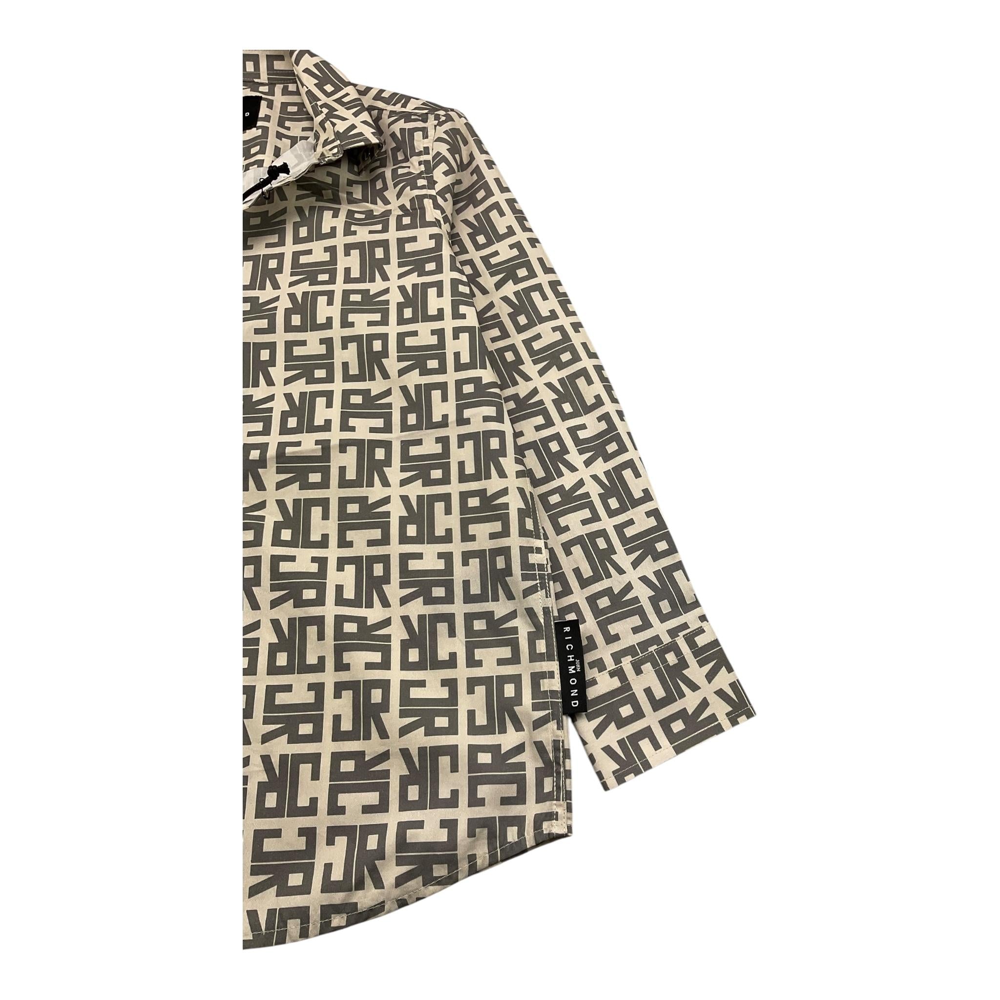 JOHN RICHMOND camicia manica lunga fantasia logo Grigio per Bambino RBA25096CA GRIGI JOHN RICHMOND
