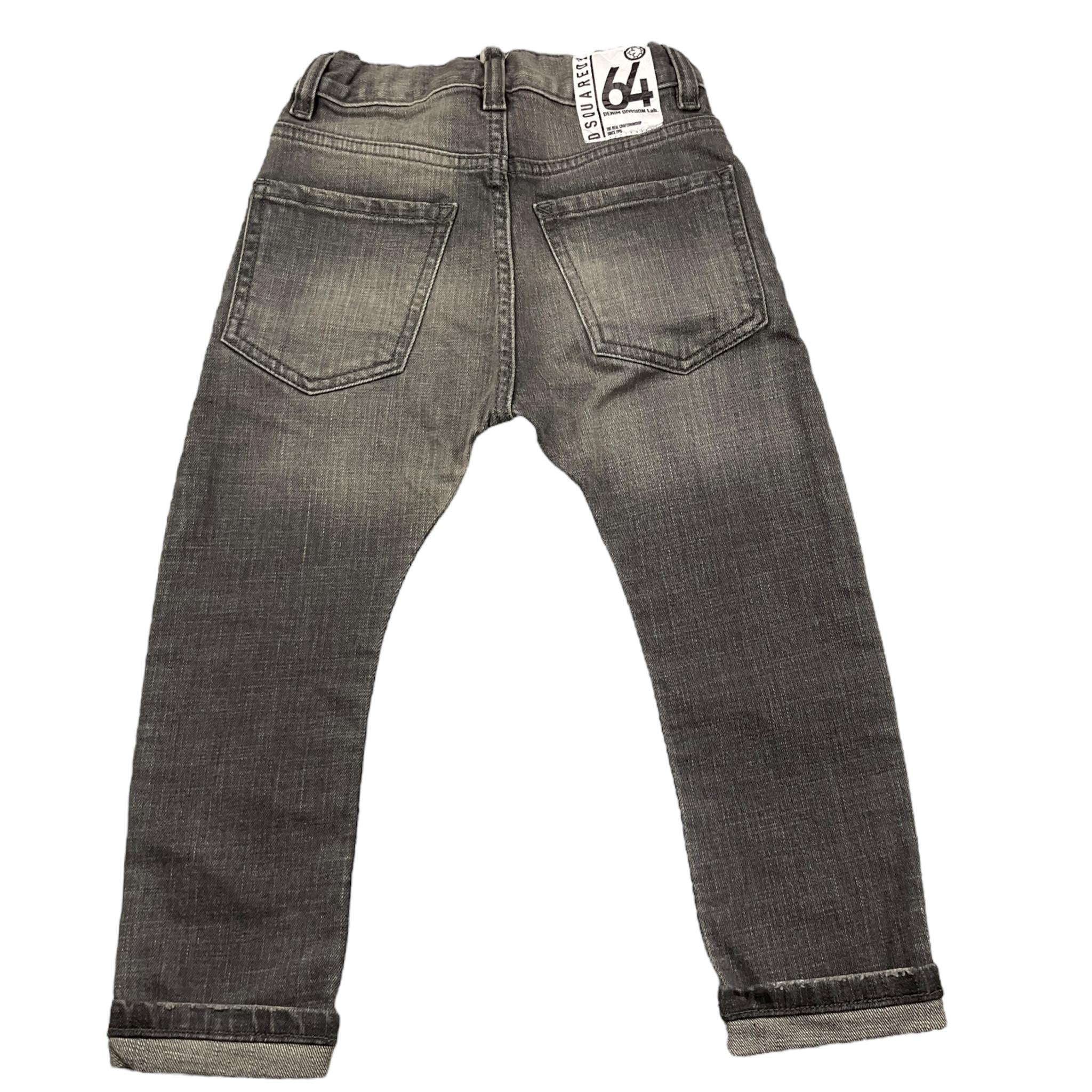 DSQUARED2 jeans tinta unita con girovita regolabile Grigio per Bambino DQ01TCX GRIGIO DSQUARED2