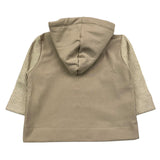 BAMBOOM+BABIES felpa cn zip e cappuccio tinta unita Sabbia per Neonato 71111 SABBIA BAMBOOM+BABIES