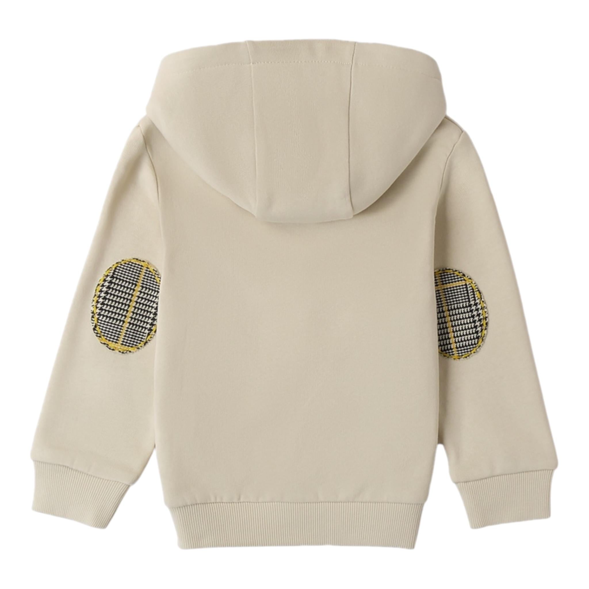 SARABANDA felpa tinta unita con cappuccio e stampa Beige per Neonato 0A034 BEIGE SARABANDA