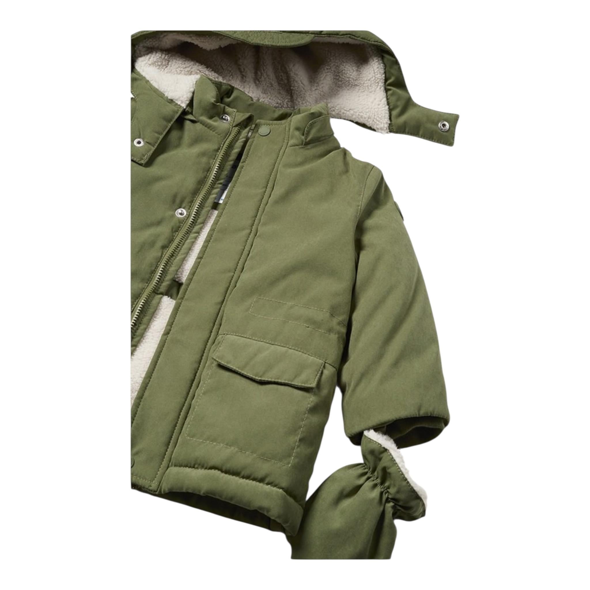 MAYORAL parka tinta unita con cappuccio e guanti Verde per Neonato 2467 VERDE MAYORAL