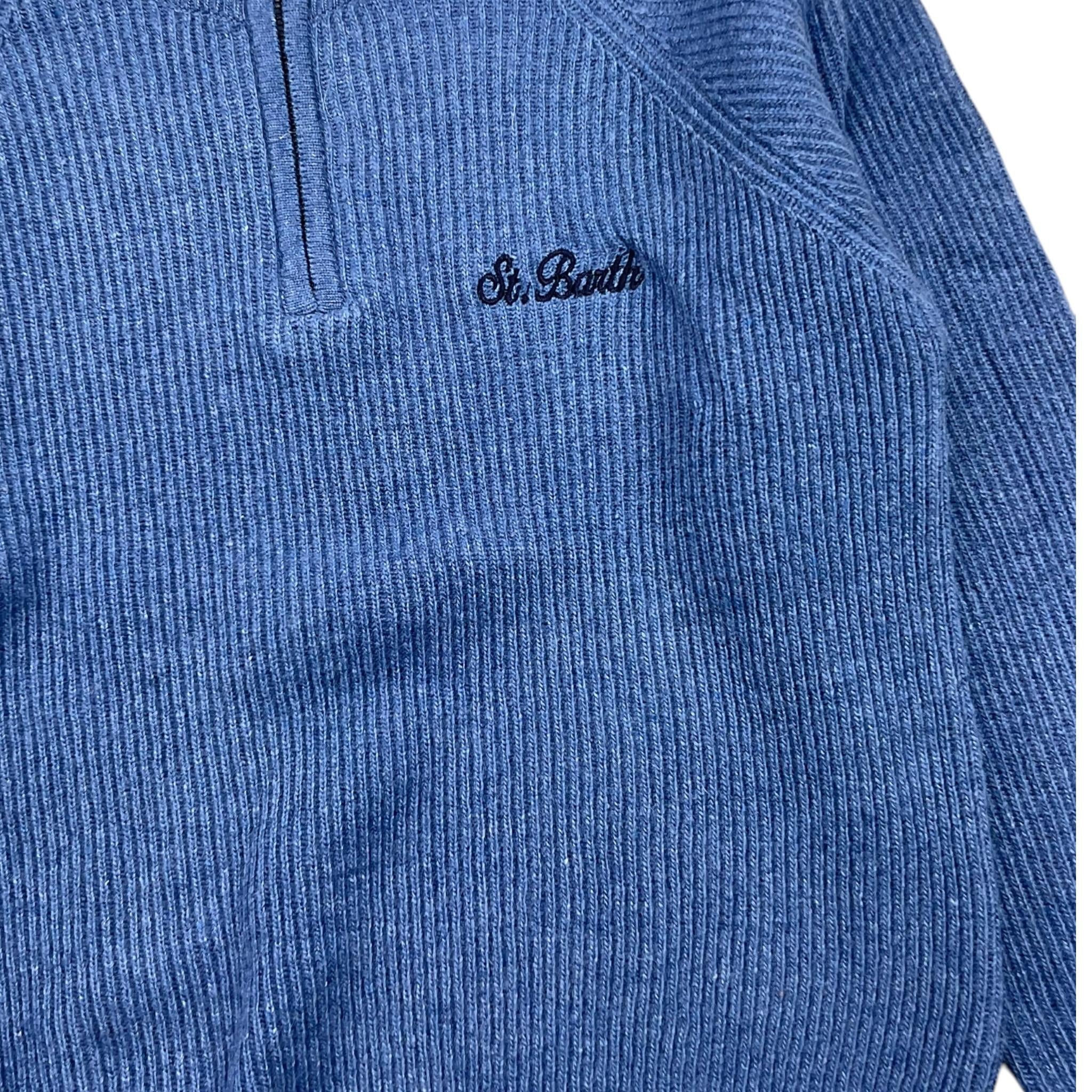 SAINT BARTH maglia girocollo con zip Blu per Bambino TELFORD BLU SAINT BARTH